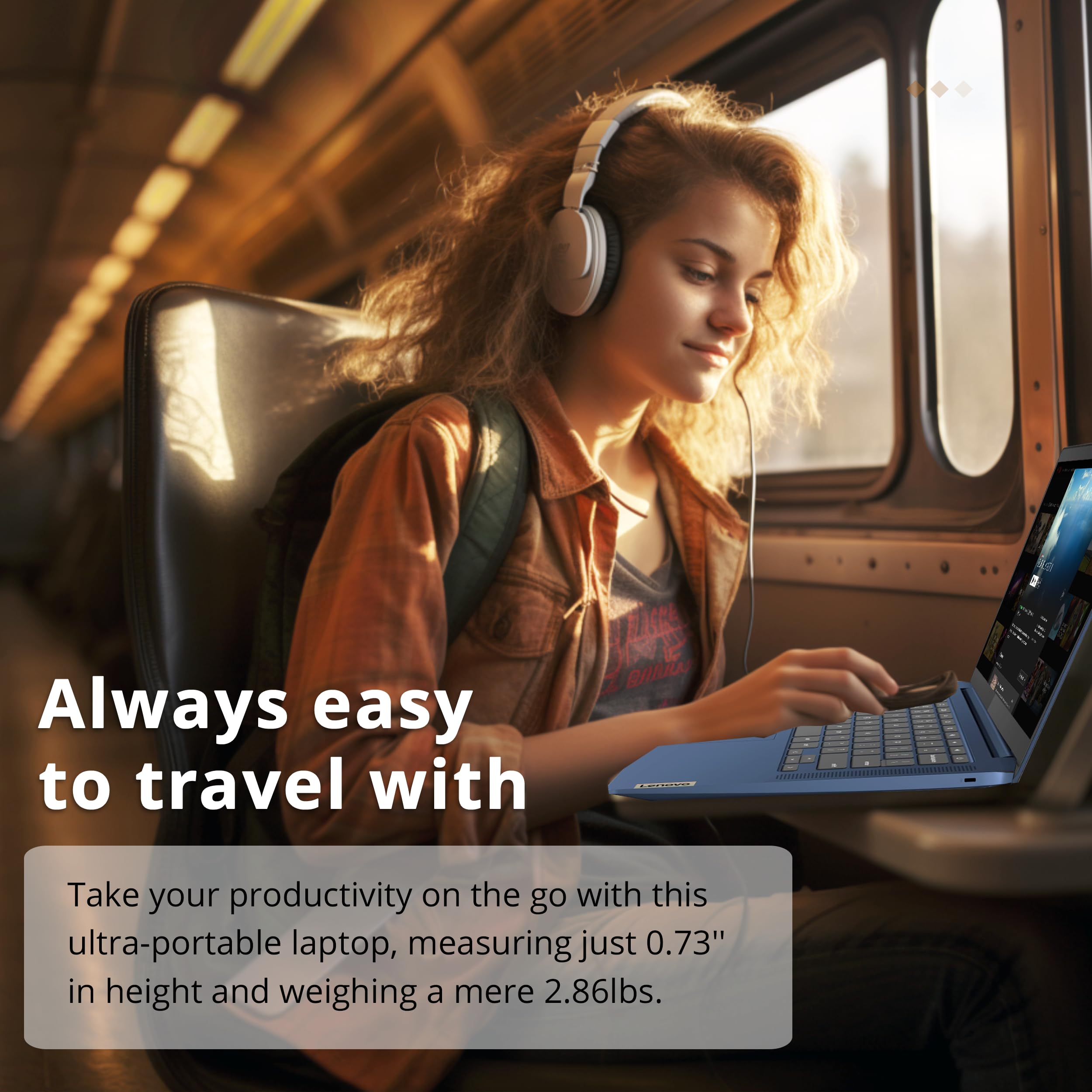 Lenovo Ideapad Slim 3 Chromebook, 14 Fhd Ips Touchscreen Laptop