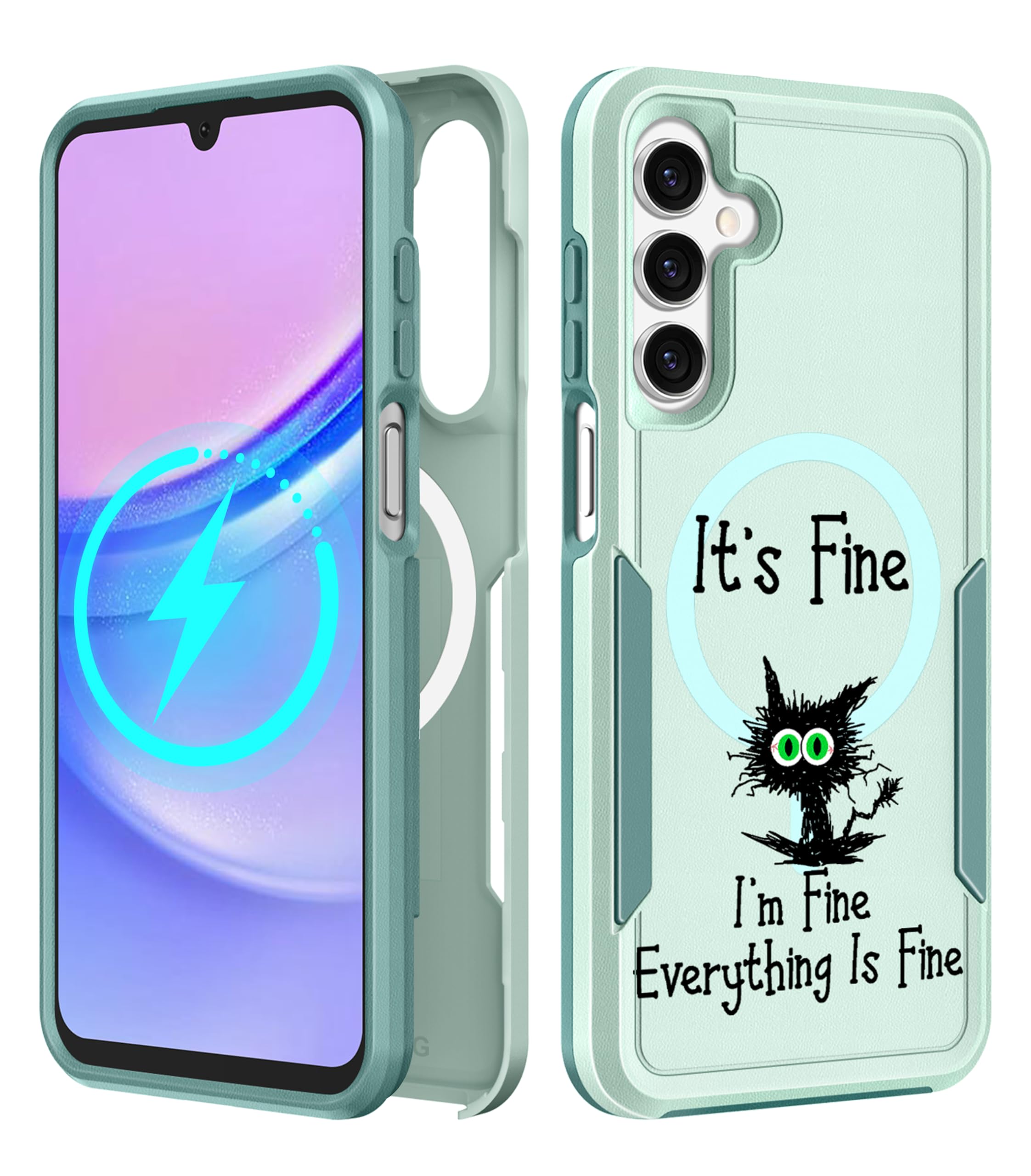 LISEVO for Samsung Galaxy A16 5G Phone Case - Compatible with MagSafe Women Girls Cute Magnetic Protective Cover Cool Kawaii Gir