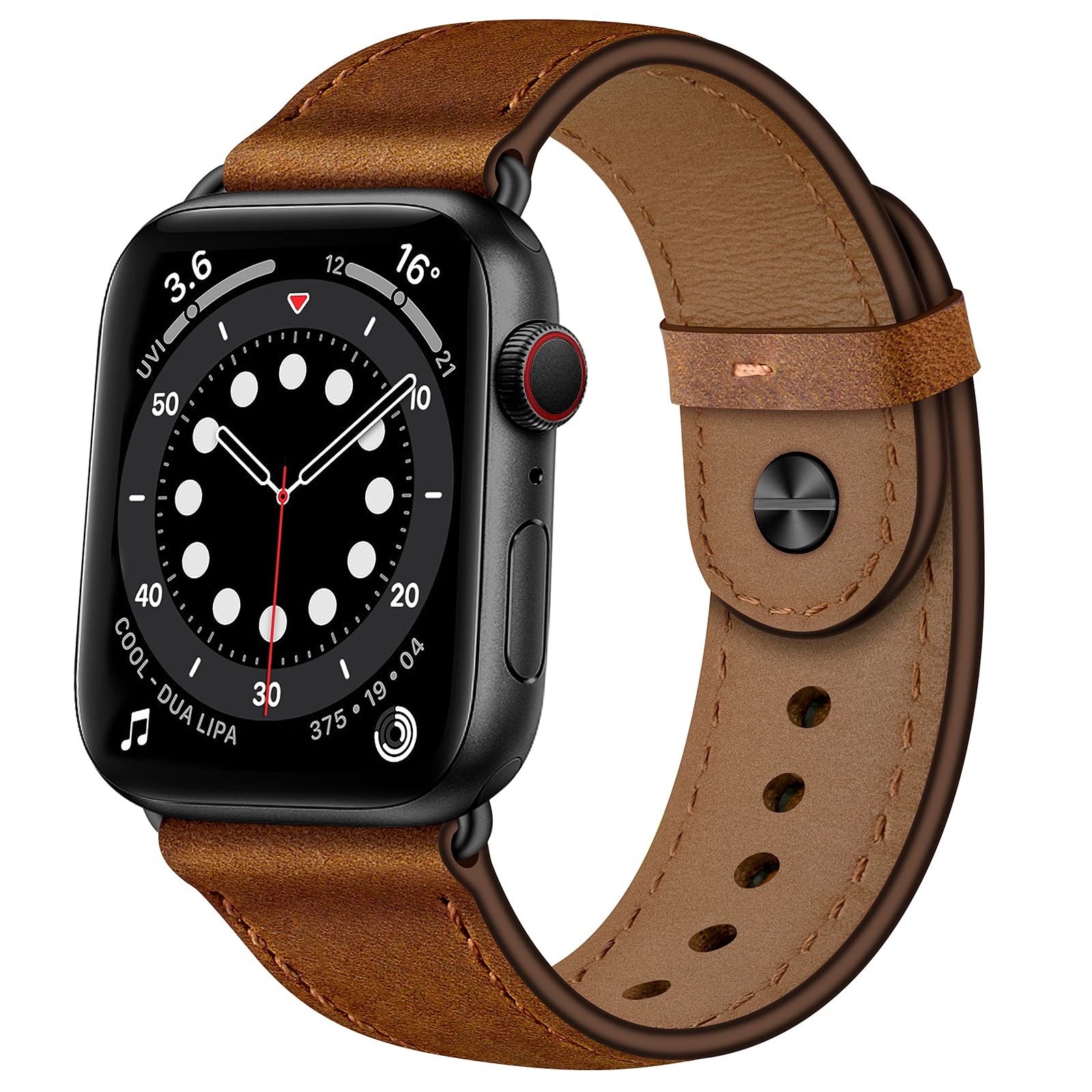 Ouheng Compatible With Apple Watch Band 49Mm 45Mm 44Mm 42Mm 41Mm 40Mm 38Mm, Genuine Leather Bands Strap For Iwatch Ultra Se2 Se