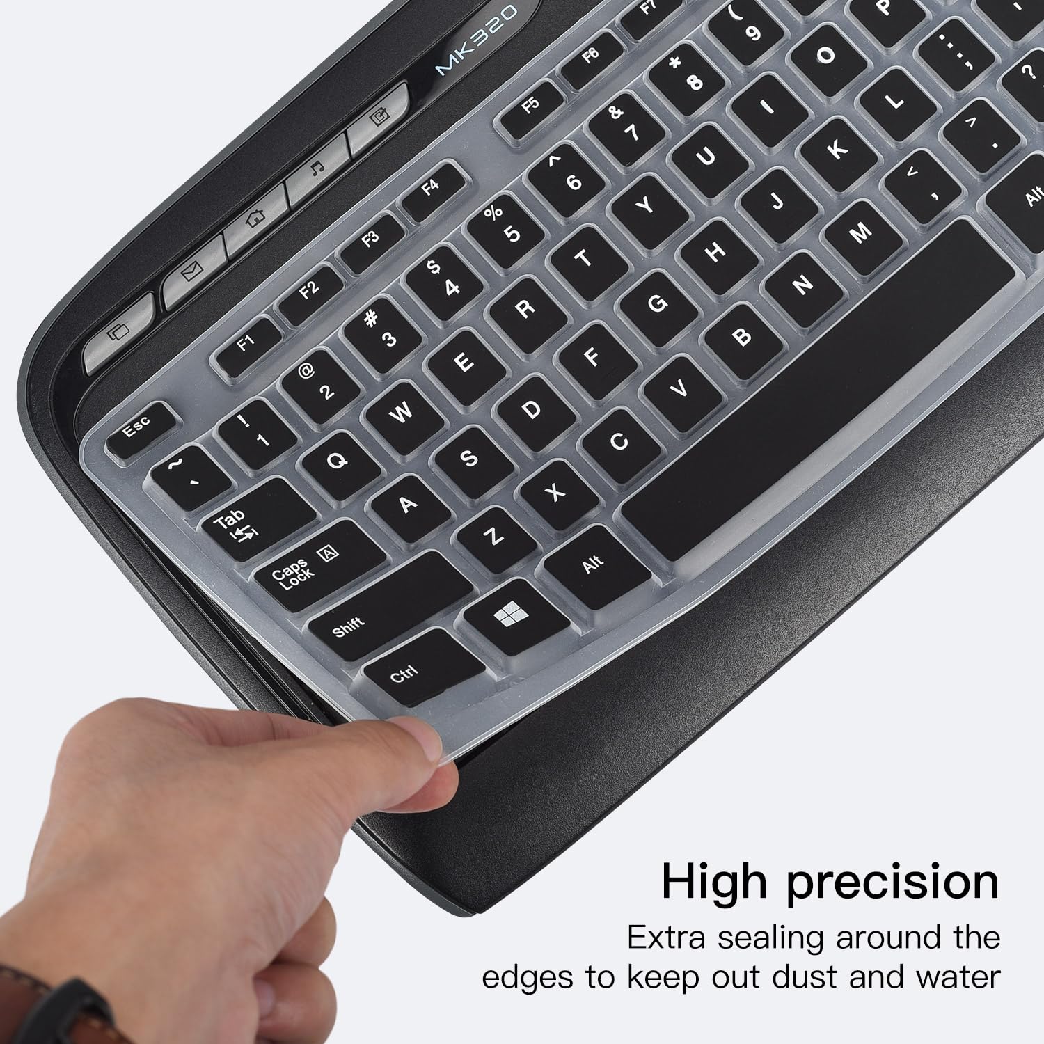 Keyboard Cover For Logitech Mk320 K330 Mk335 Wireless Keyboard, Waterproof Silicone Keyboard Protector For Logitech Mk320 Mk335,