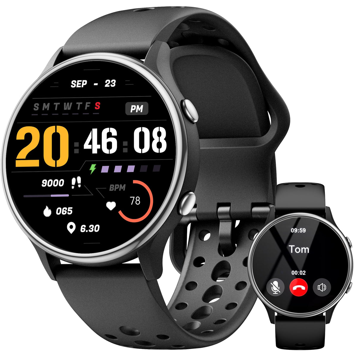Keeponfit Smart Watches For Men, Fitness Tracker With Heart Rate & Spo2 Monitor, Ip67 Waterproof Activity Tracker For Men & Wome