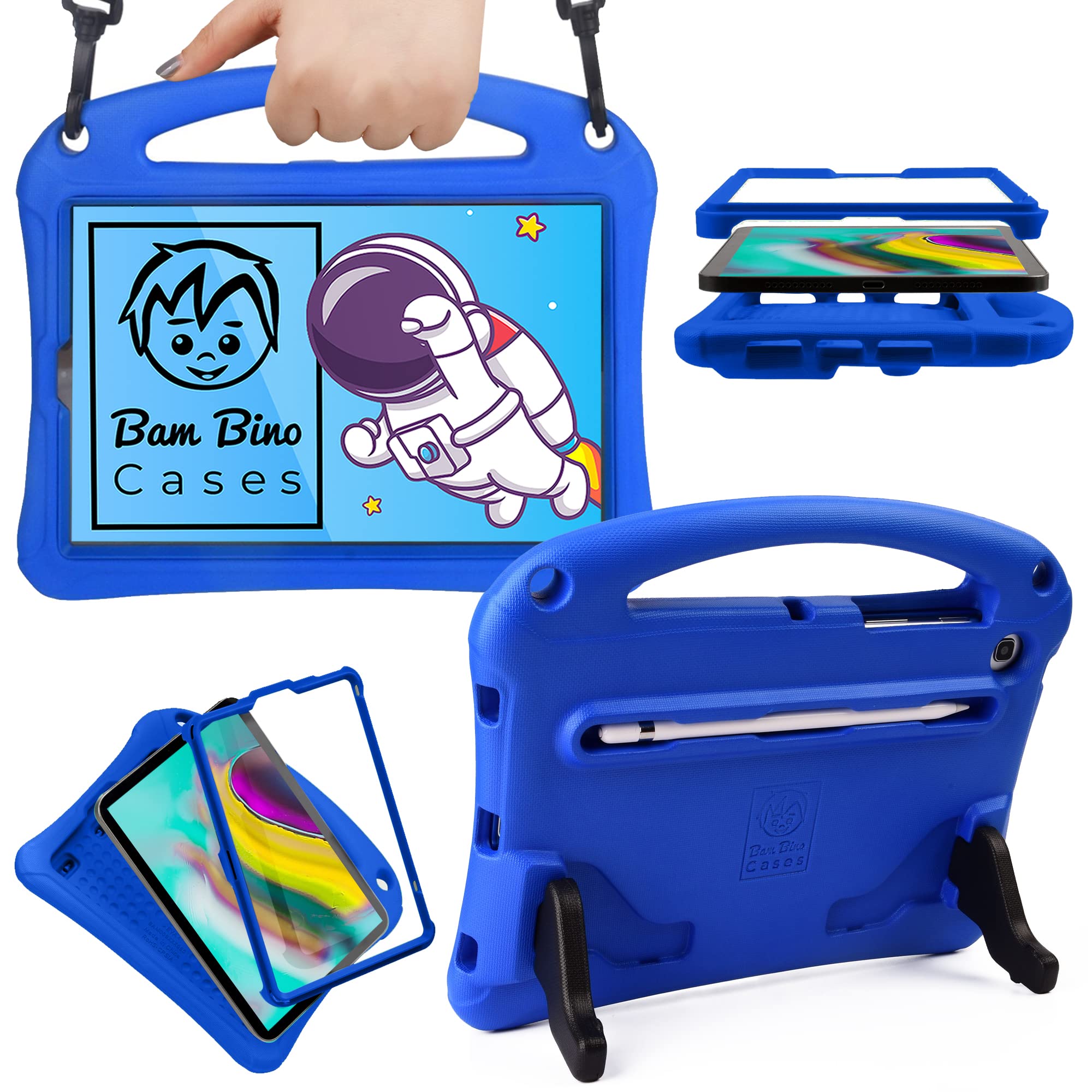 Bam Bino Space Suit [Rugged Kids Case] For Samsung Galaxy Tab S5E 10.5 | Designed In Australia, For Children | Stylus Holder, Sc