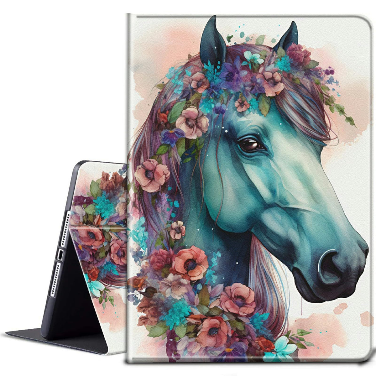 Bpqojb For Kindle Fire Hd 8 Tablet Case 8Th/7Th/6Th Generation 2018/2017/2016 Release With Adjustable Stand & Auto Wake/Sleep Fe