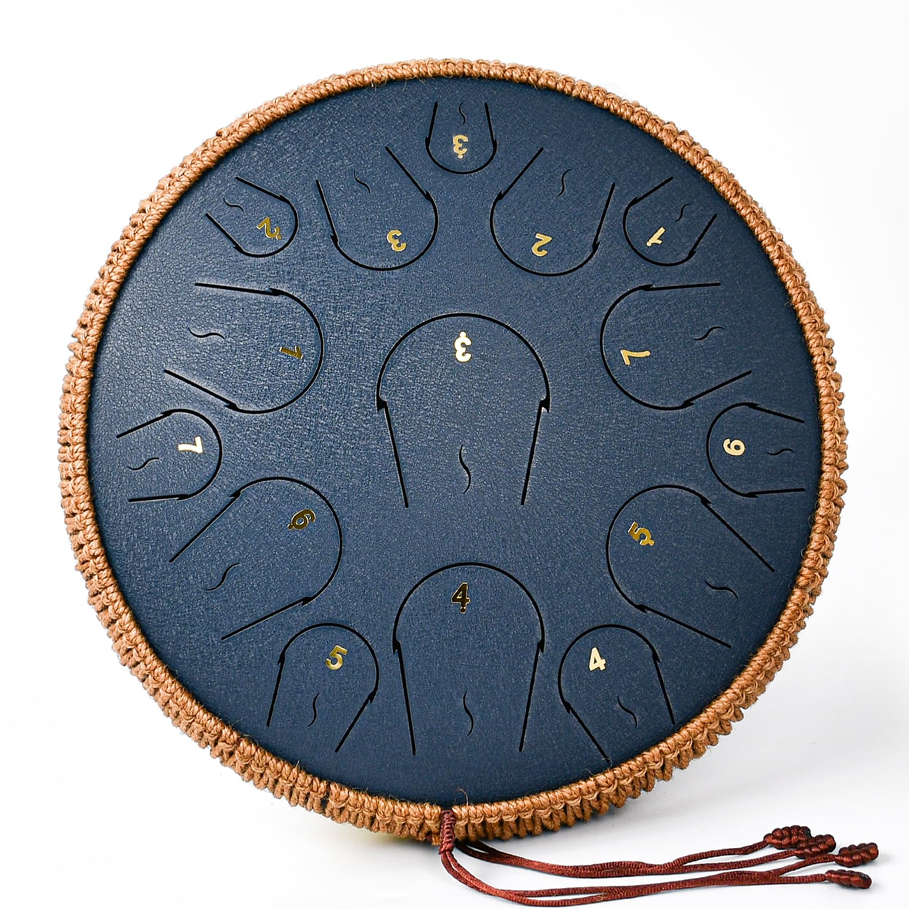 Steel Tongue Drum   14 Inch 15 Note Tongue Drum   Hand Pan Drum With Music Book, Handpan Drum Mallets And Carry Bag, C Major (Na