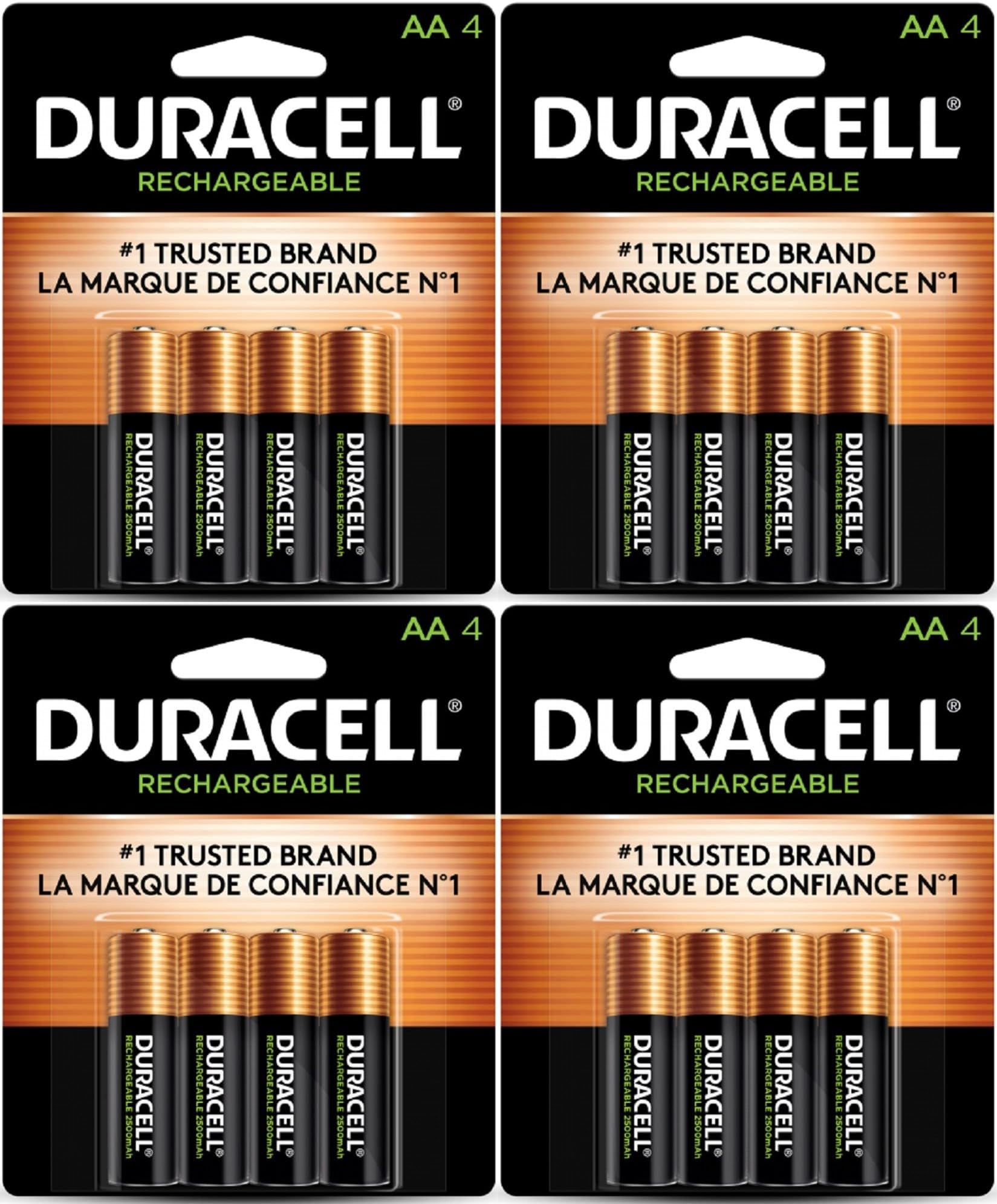 Duracell 16 X New Aa Batteries Rechargeable Nimh Precharged 2400Mah