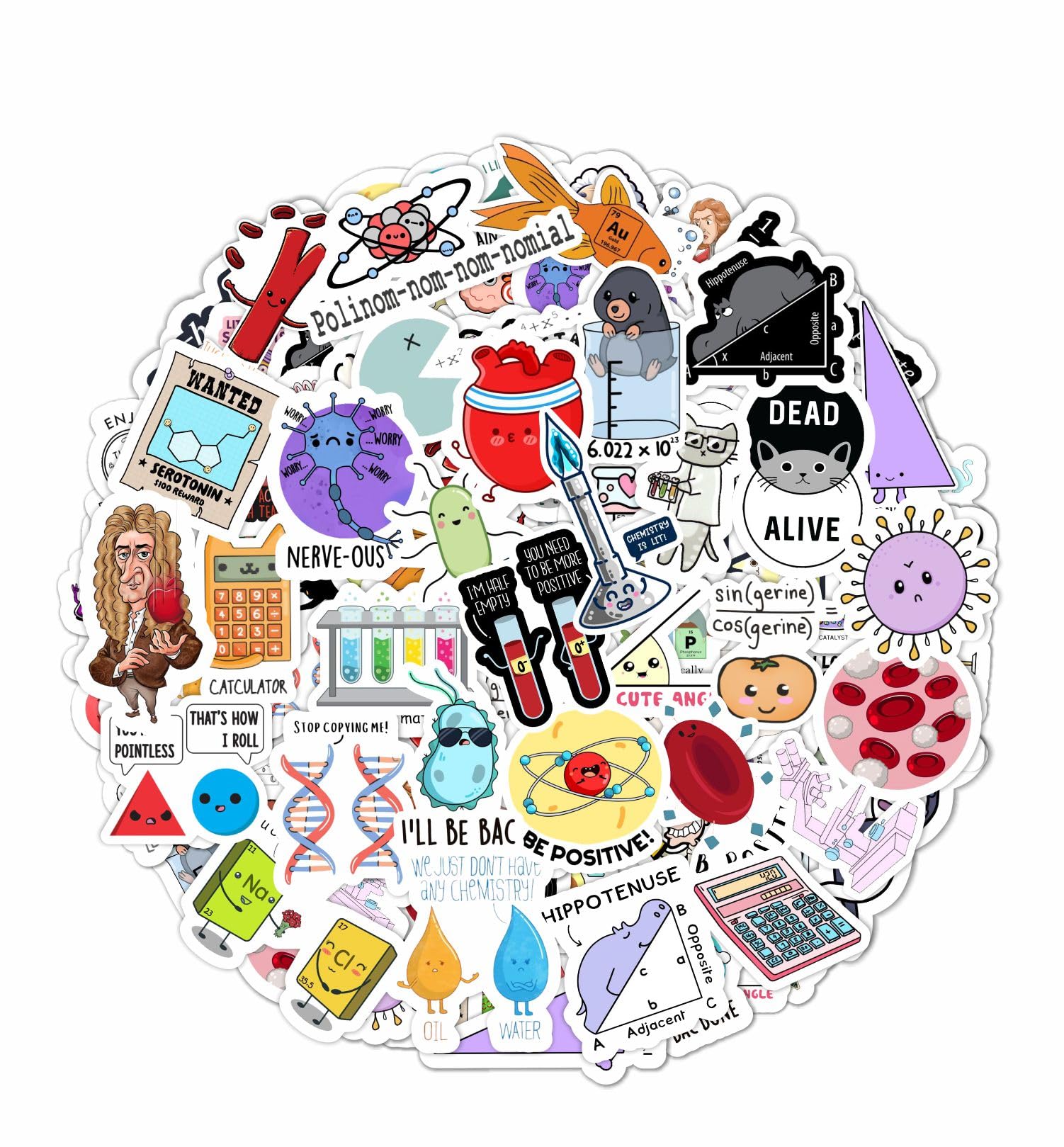 100Pcs Science Stickers For Students   Science Class Room Decor, Science Party Favors & Decorations, Science Teacher Supplies, W