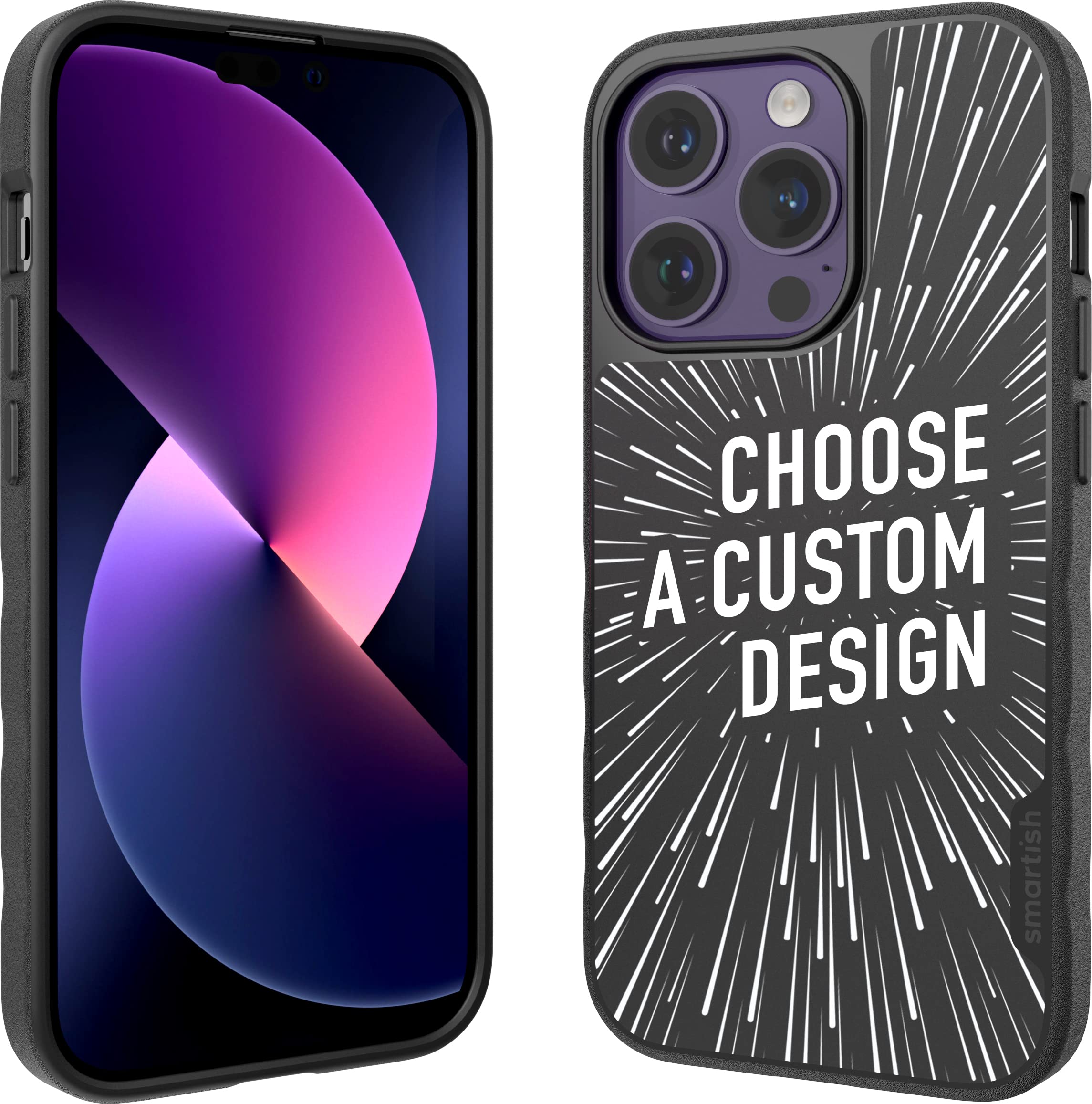 Smartish iPhone 14 Pro Slim Case - Gripmunk Compatible with MagSafe [Lightweight + Protective] Thin Grip Cover with Microfiber L