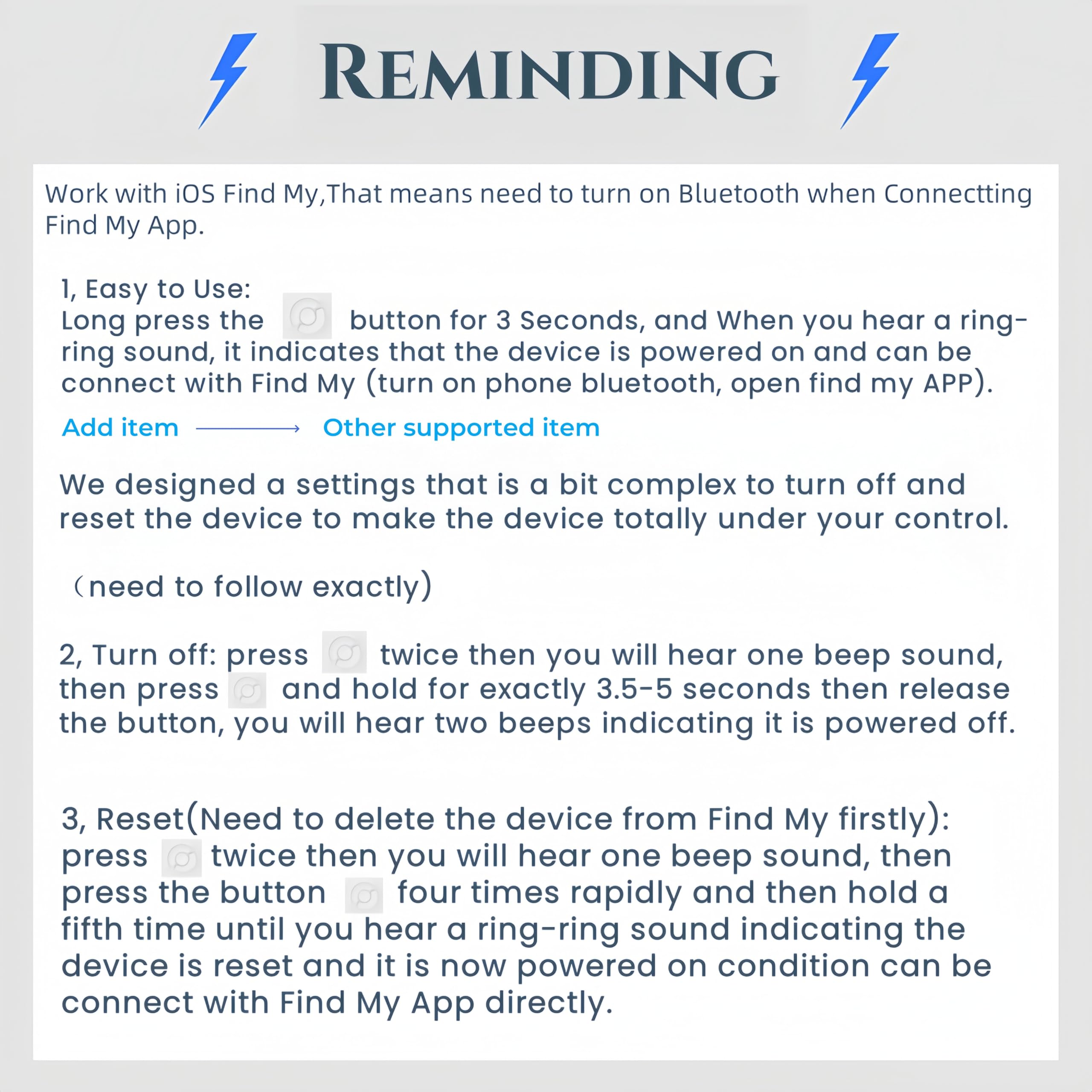 Roiciao 2 Pack Smart Air Tracker For Apple Find My (Ios Only), Key Finder Item Locator For Luggage,Wallet,Bicycle And More, Ipx6