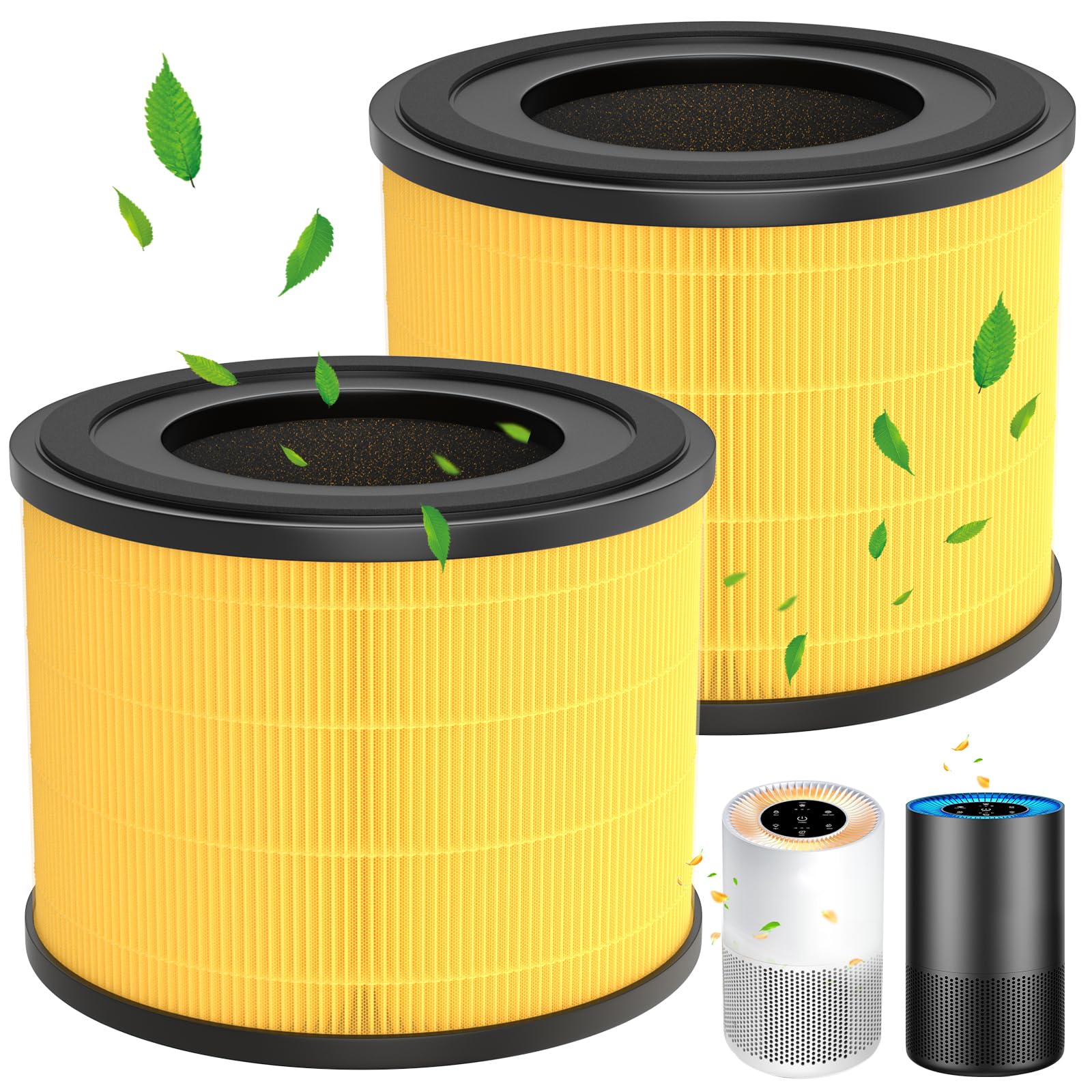 2 Pack Ap S0610L Pet Filt Er Replacement For Mooka Ap S0610L Air Purif Ier, 3 In 1 H13 True Hepa Filt Er, High Efficiency Activa