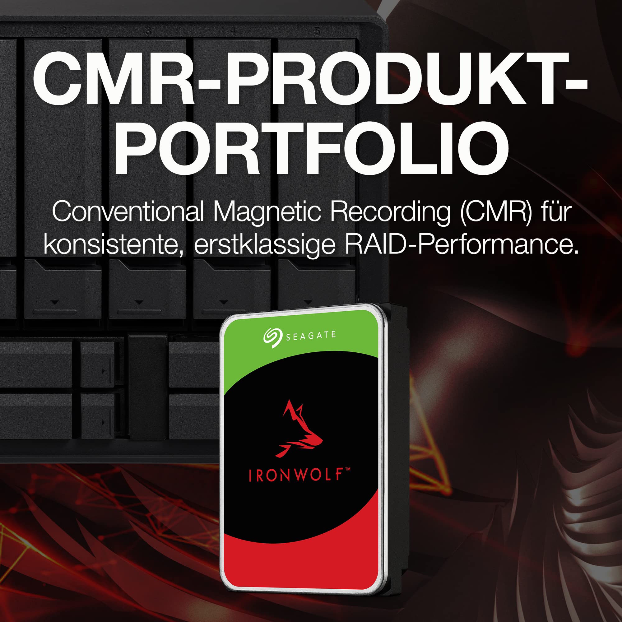 Seagate IronWolf 18TB NAS Internal Hard Drive HDD � CMR 3.5 Inch SATA 6Gb/s 7200 RPM 256MB Cache for RAID Network Attached Storage, Rescue Services � Frustration Free Packaging (ST18000VNZ00)