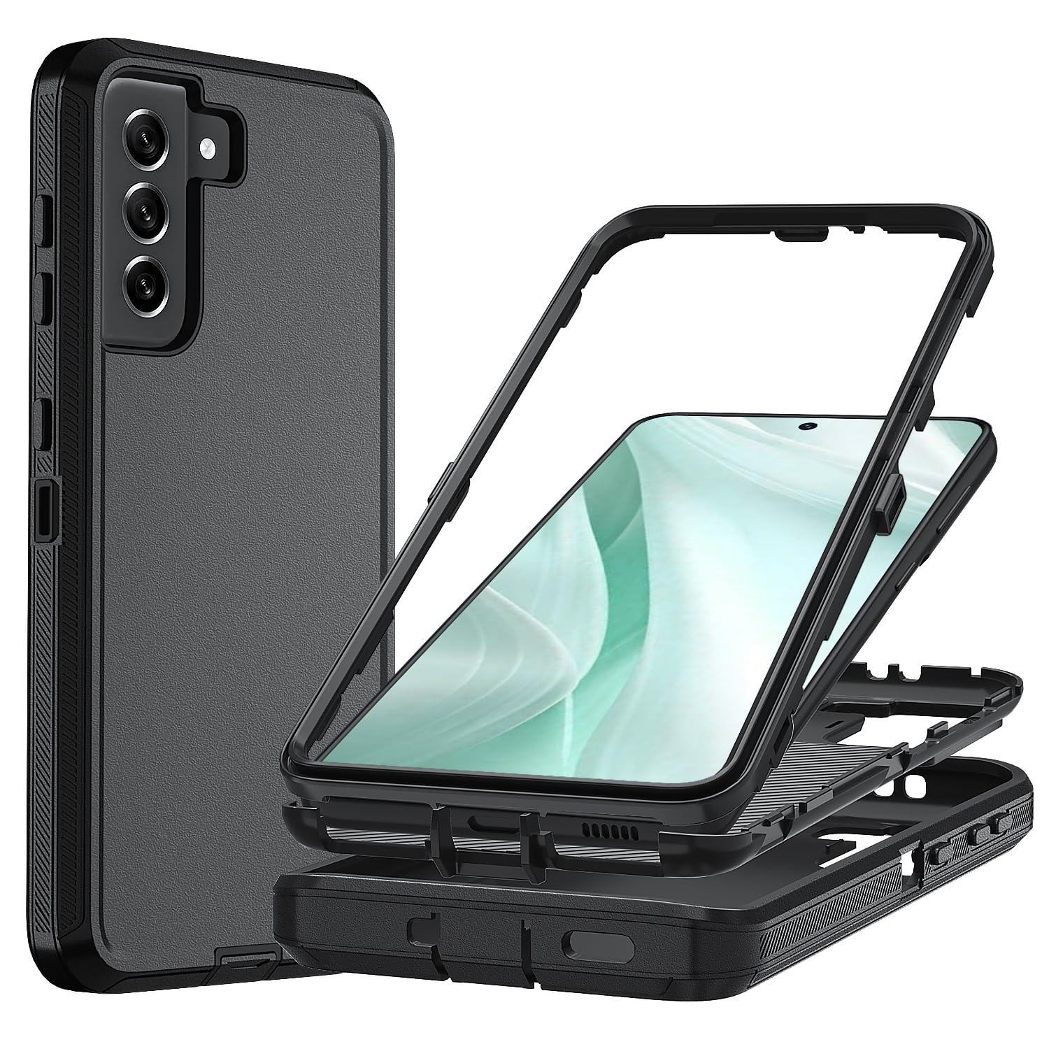 Ylzhe for Samsung Galaxy S21 5G Case,[No Screen Protector] Heavy Duty Shockproof & Dropproof Case Galaxy S21,3 in 1 Shockproof T