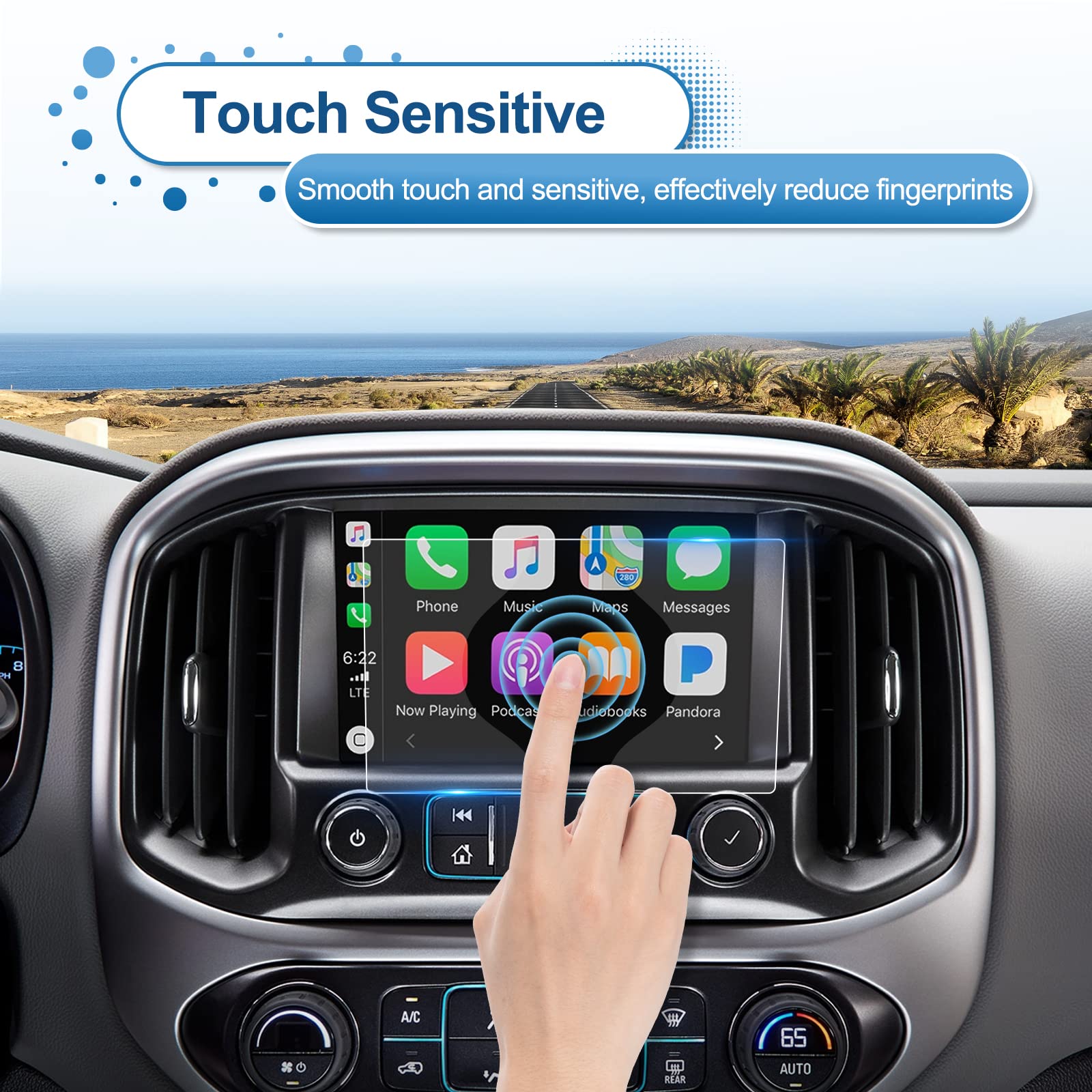 Coleya 2014 2021 Sierra 1500 Screen Protector For Gmc Sierra 8 Inch Touch Screen, For 2022 2023 Sierra 2500Hd/3500Hd Screen Prot