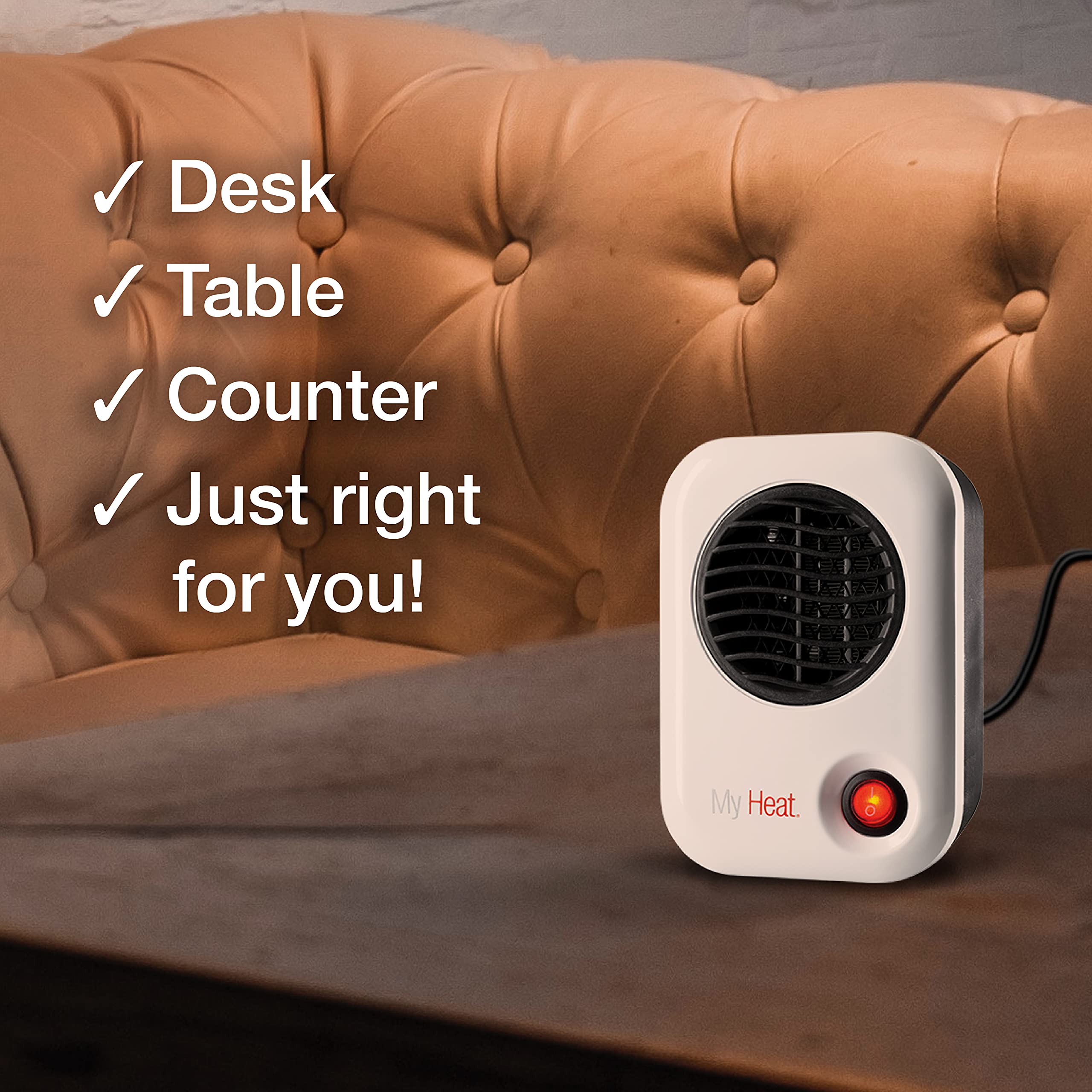 Lasko Myheat Personal Mini Space Heater For Home With Single Speed, 6 Inches, White, 200W, 101