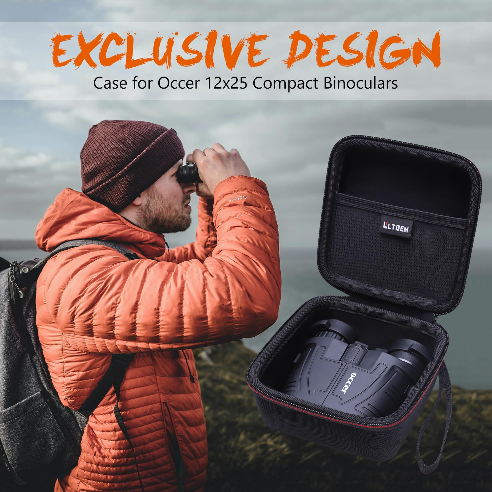 Ltgem Adults And Kids Binoculars Case Compatible With Occer 12X25 Compact Binoculars/Aurosports 10X25 Large View Compact Binocul