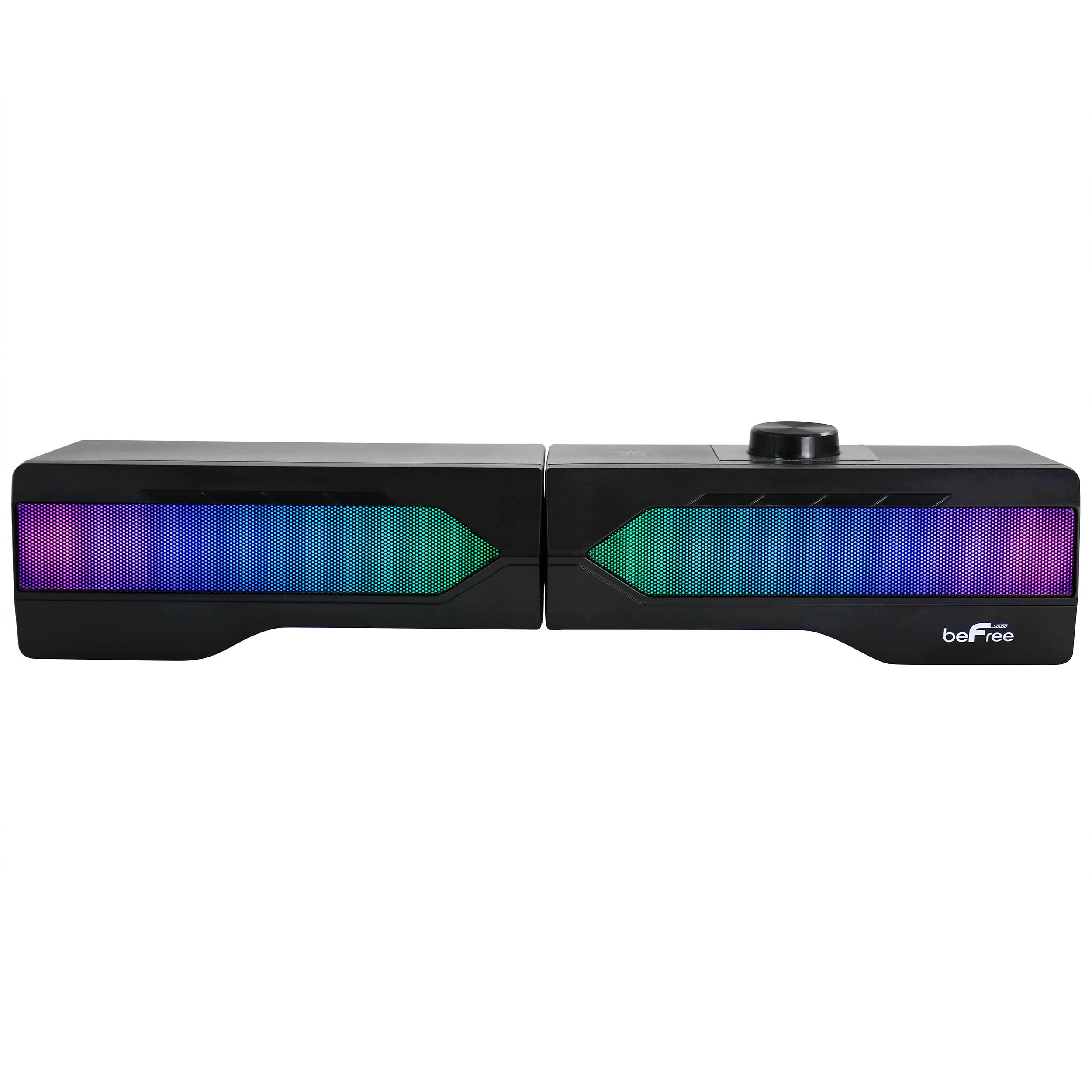 Befree Sound Gaming Dual Soundbar With Rgb Led Lights, Black