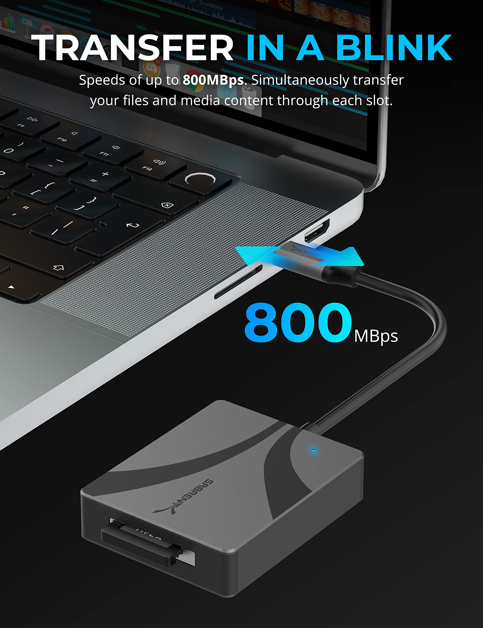 Sabrent Usb Type C Cfexpress Type A Card Reader [Cr Cfxa]