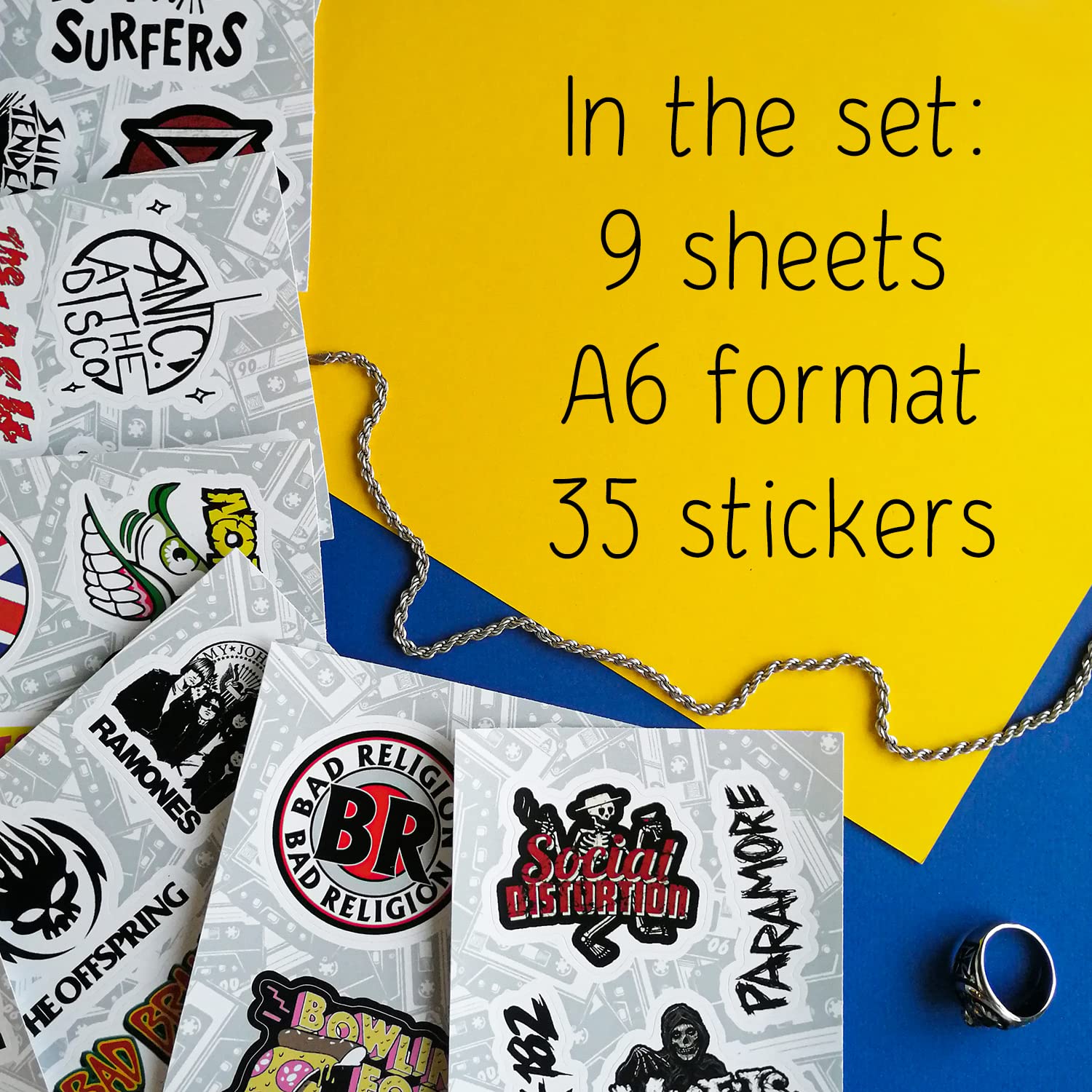 Punk Rock Stickers   Band Stickers For Adults, Self Adhesive And Waterproof Stickers, Punk Rock Laptop Decals For Skateboards An