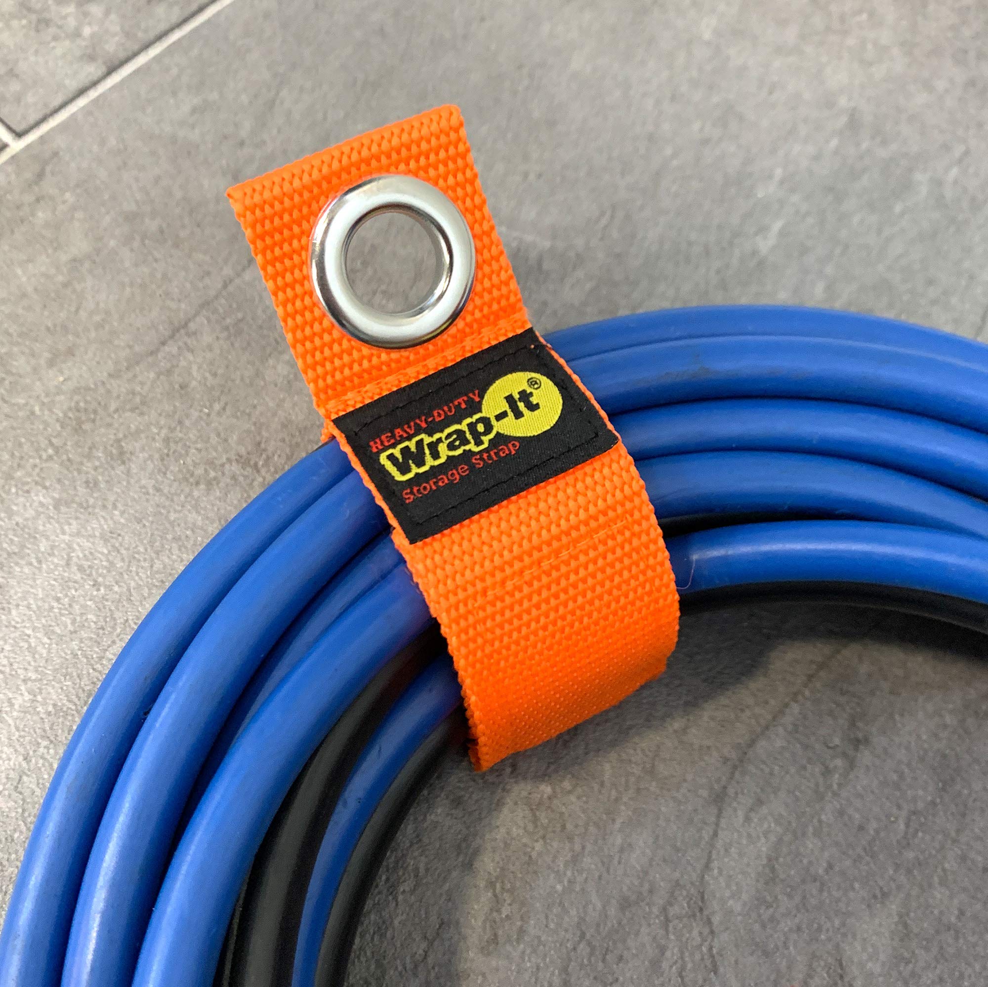 Heavy Duty Wrap It Storage Straps   10 Inch (6 Pack) Blaze Orange   Garage Organizer And Electric Cord Holder For Garage Essenti