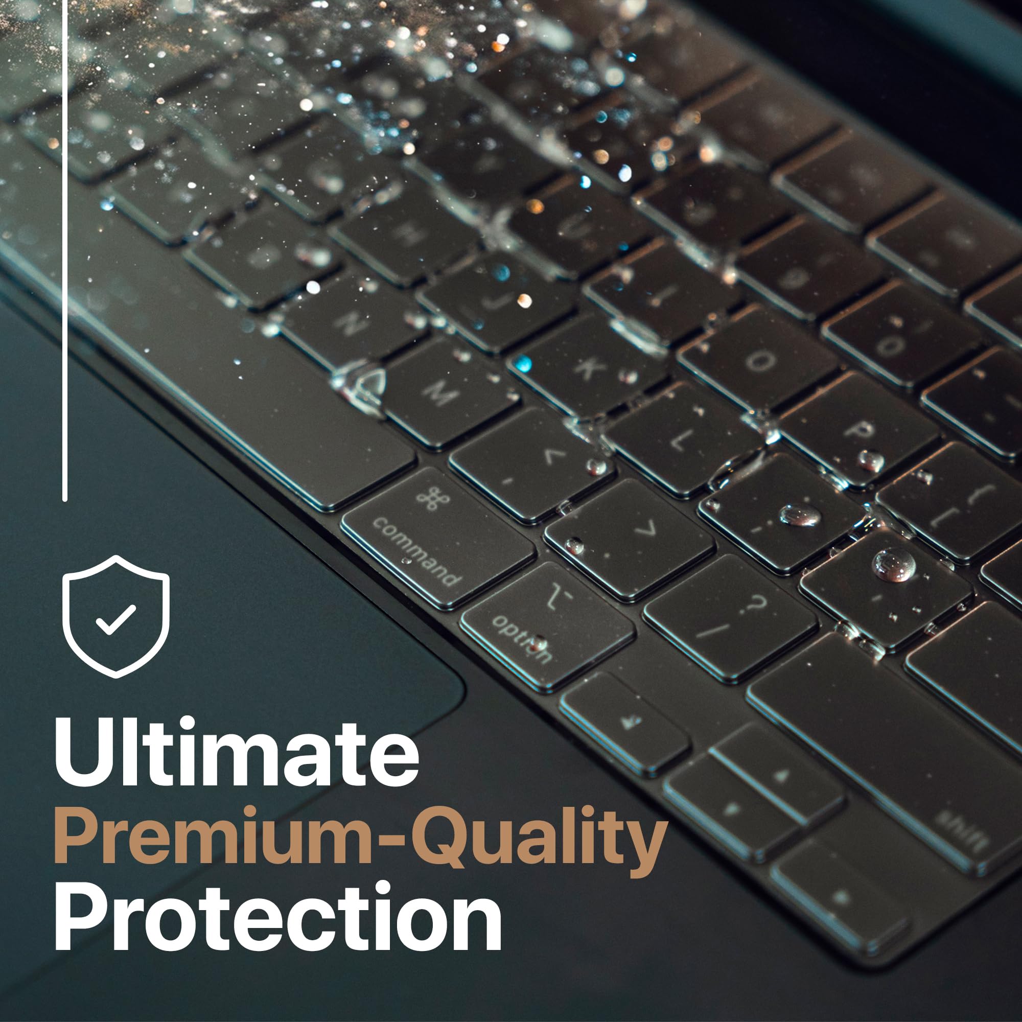 Kuzy Tinted Premium Macbook Pro 14 Inch Keyboard Cover M4 16 2025 2024 2023 M3 M2 M1 Pro Max - Macbook Air 13 Inch Keyboard Cove