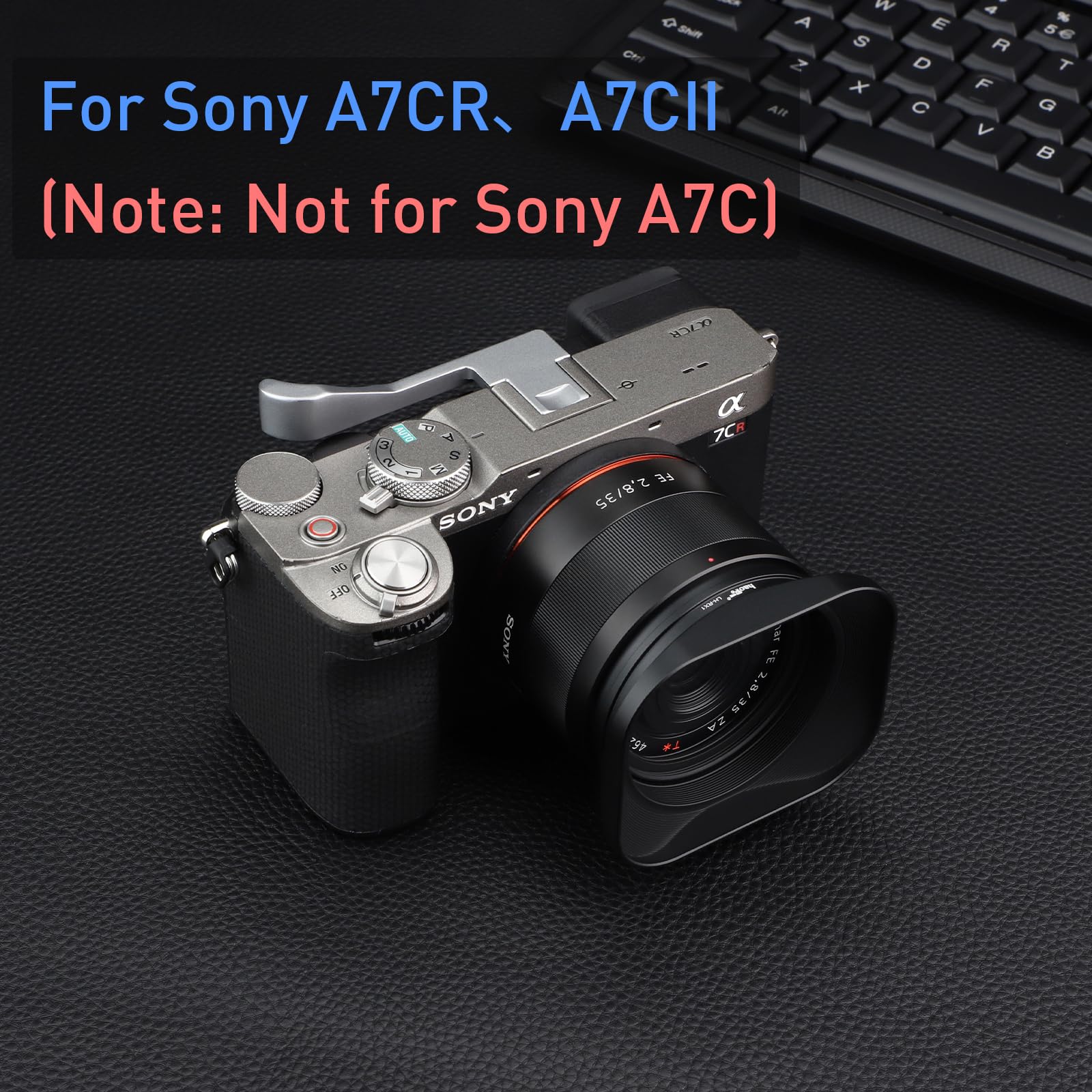 Haoge Metal Thumb Up Rest Hand Grip For Sony A7Cii,Alpha 7Cii,Ilce 7Cii,A7Cr Camera Accessories Silver Thb A7Cii S Hot Shoe Thum