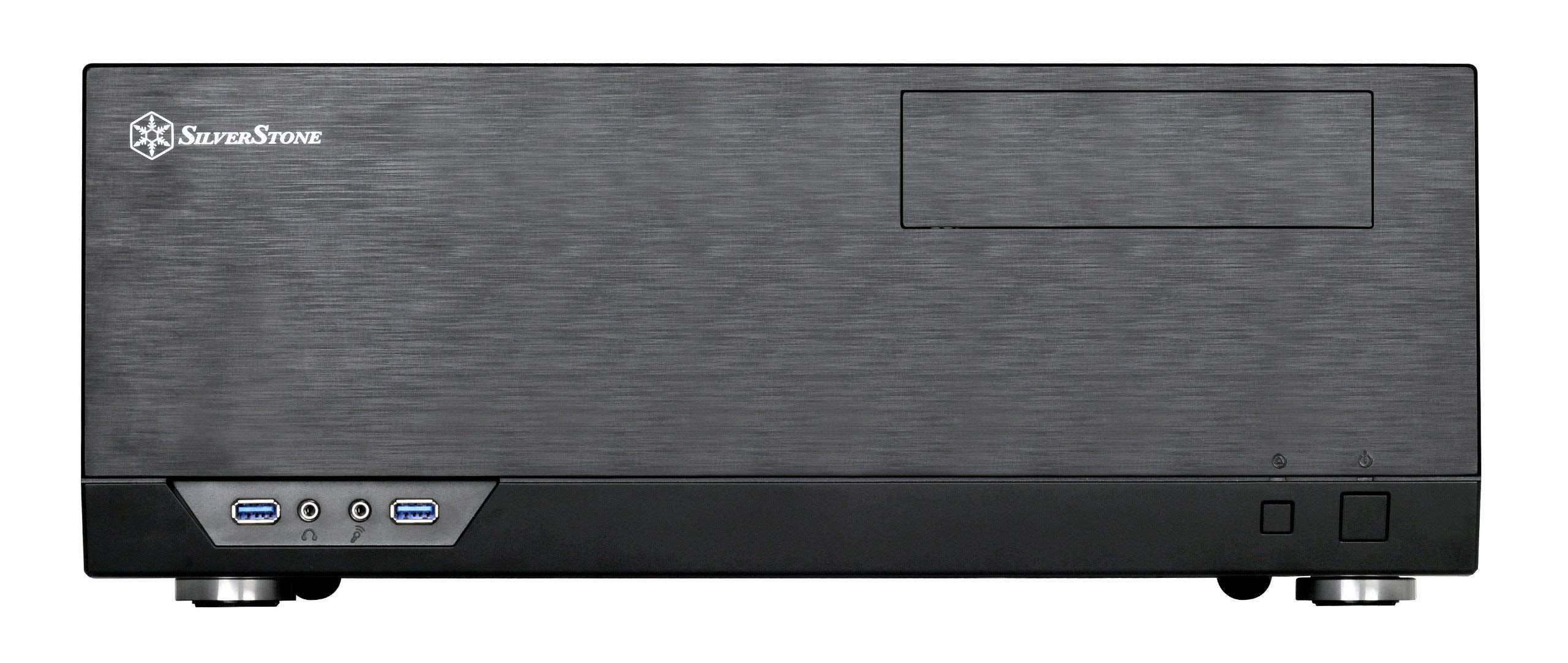 Silverstone Technology Grandia Series Aluminum Htpc Computer Case For Atx / Ssi Ceb   Black (Gd09B)