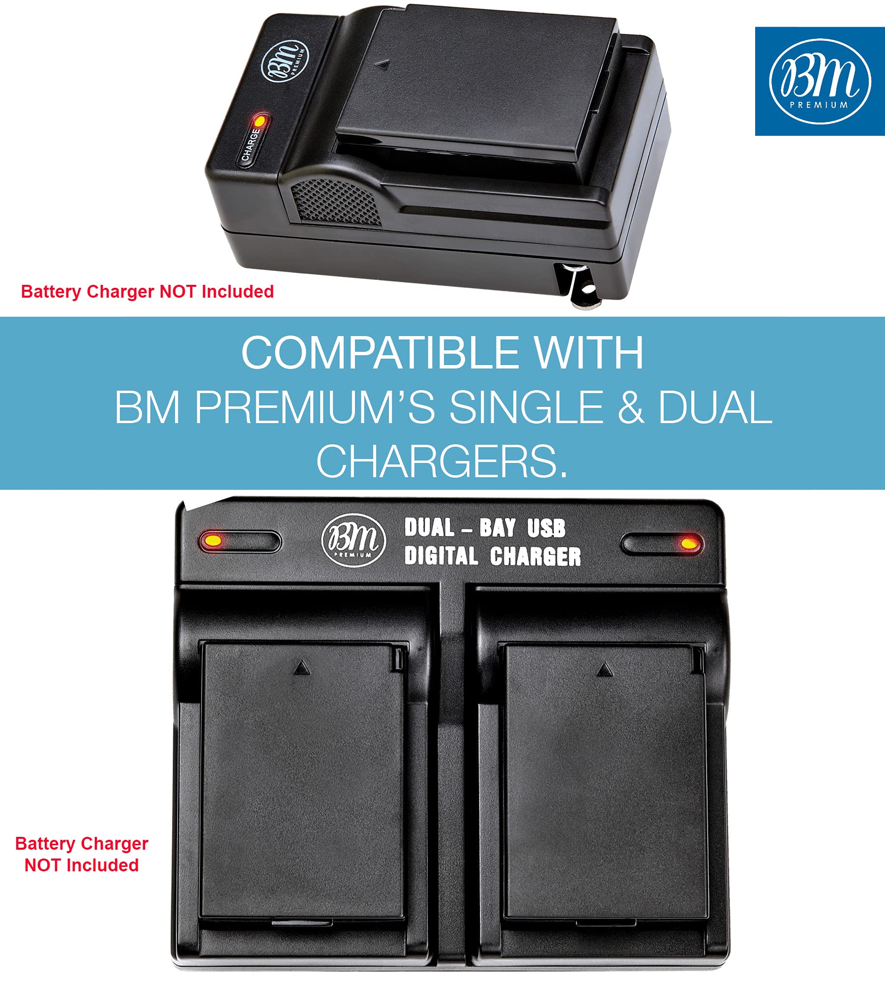 BM Premium 2 Pack of LP E10 Batteries for Canon EOS Rebel T3, T5, T6, T7, T100, Kiss X50, Kiss X70, EOS 1100D, EOS 1200D, EOS 1300D, EOS 2000D, EOS 4000D Digital Camera