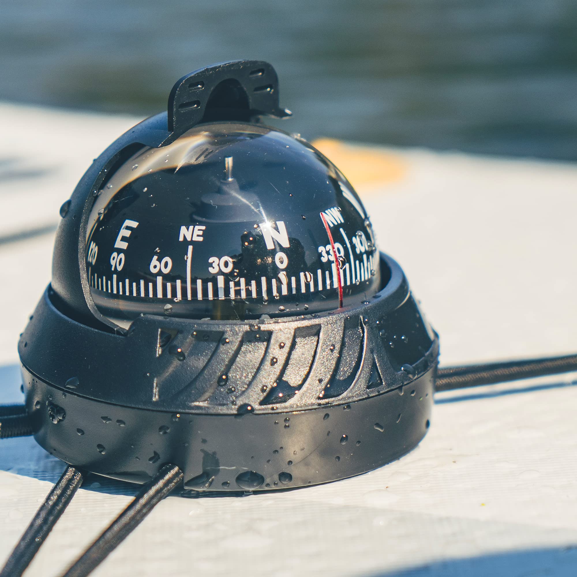 Sun Company Seaturtl Kayak Compass   Full Size Mountable Marine Compass With Adjustable Hood