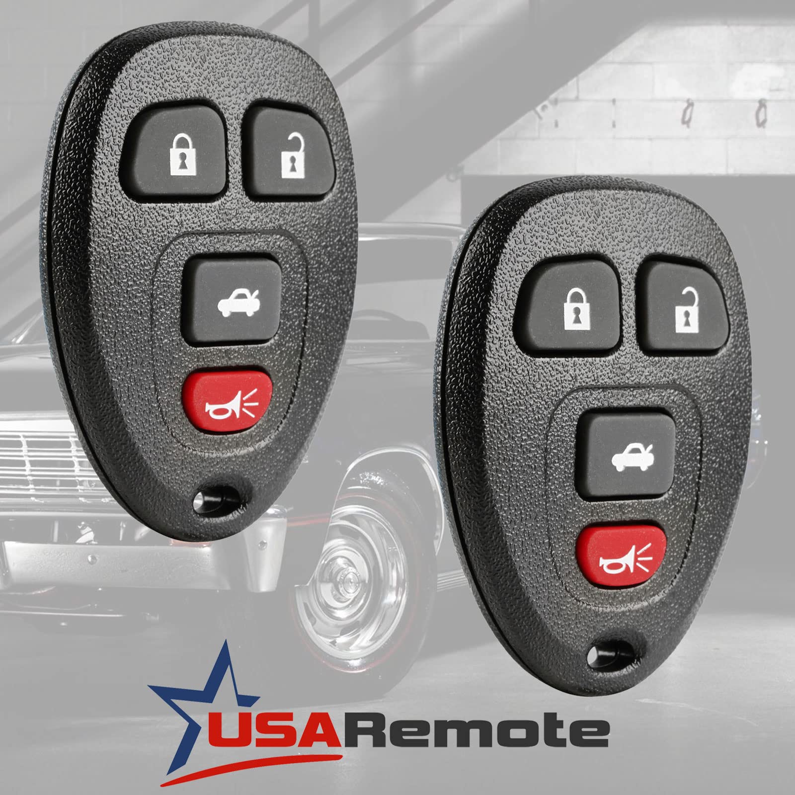 Keyless Entry Remote Ignition Key Fits Buick Lucerne / Chevy Impala Monte Carlo / Cadillac Dts (Ouc60270, Ouc60221), Set Of 2