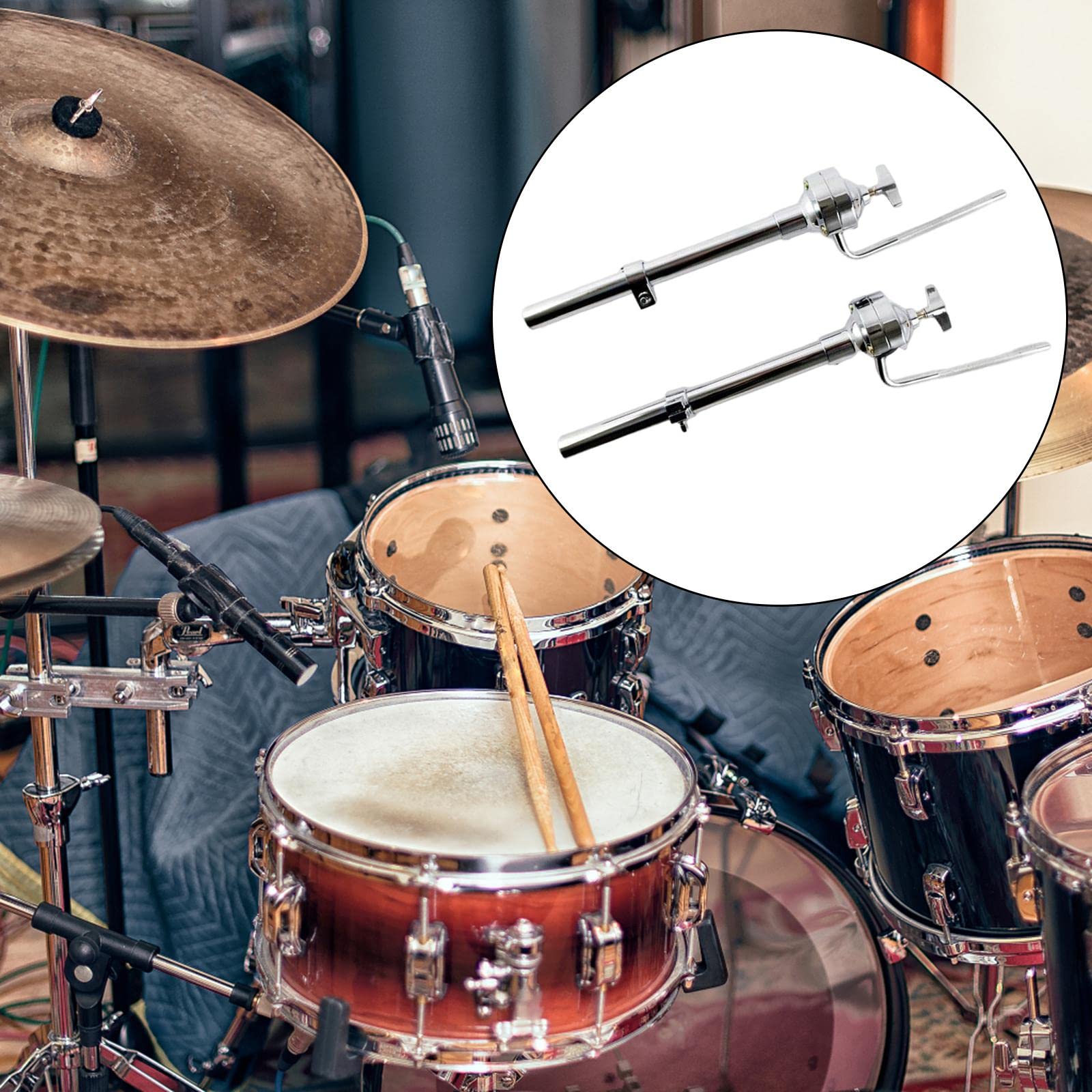 Ugplm Metal Drum Holder,Lightweight Mount Stand Display Hardware,Tom Holder Stand Mount,Cymbal Stand For Tom Drum Parts Jazz Dru