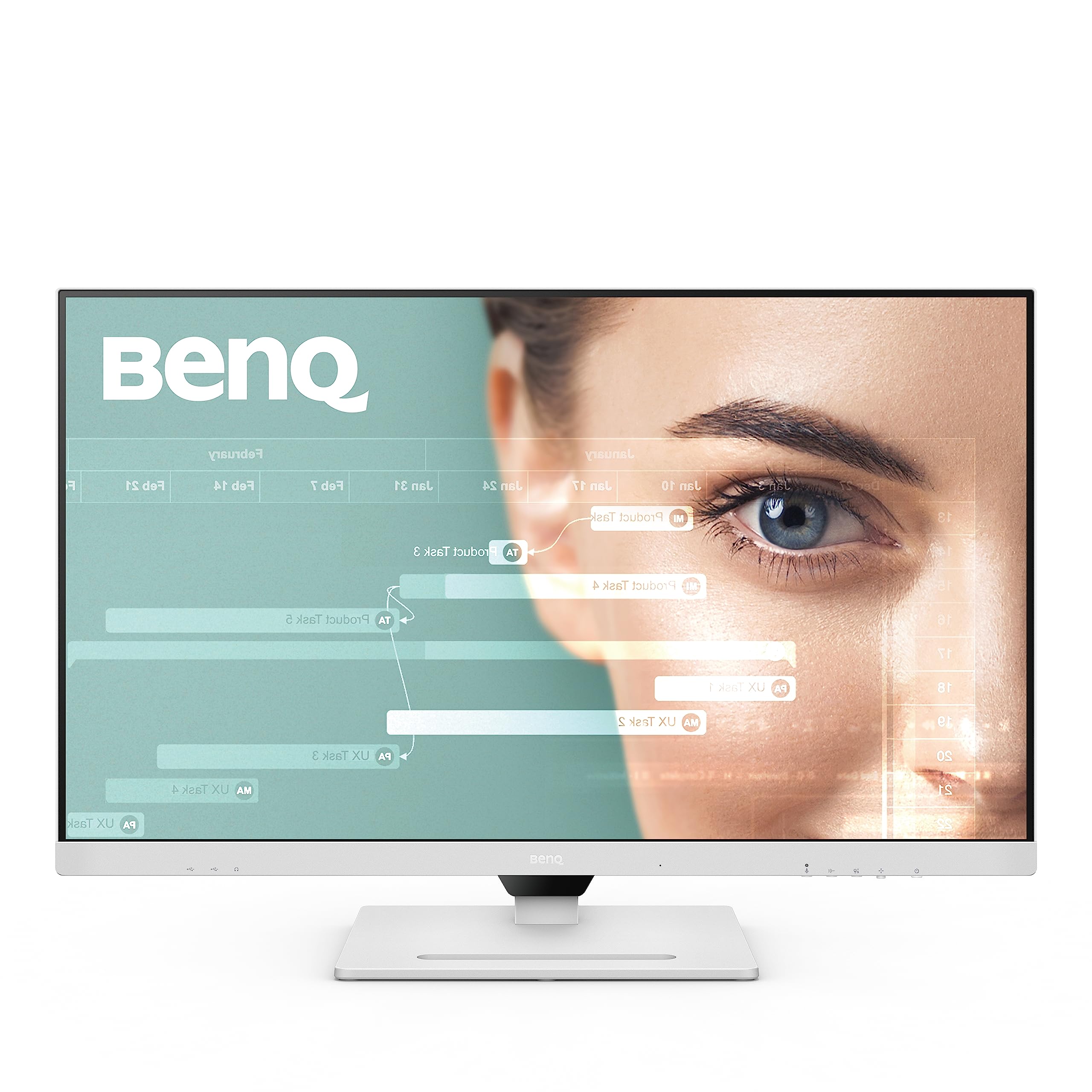 Benq Gw3290Qt Productivity Monitor 32'' 1440P | Ips| Eye Care Tech | 99% Srgb | Brightness Intelligence | Noise Cancelling Mic &