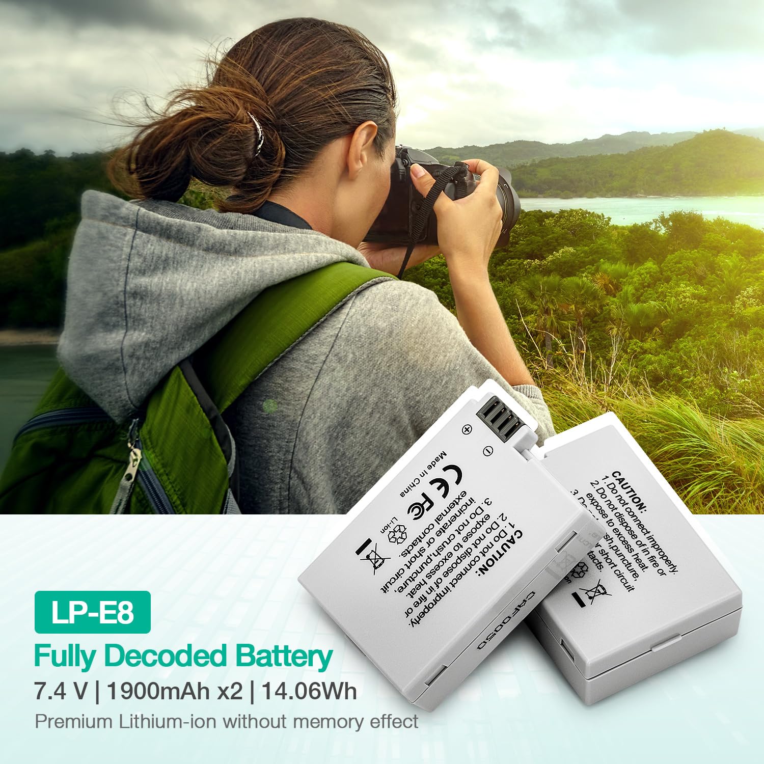 Firstpower Lp E8 Battery And Dual Usb Charger Compatible With Canon Eos Rebel T2I, T3I, T4I, T5I, Eos 550D, 600D, 650D, 700D, Ki