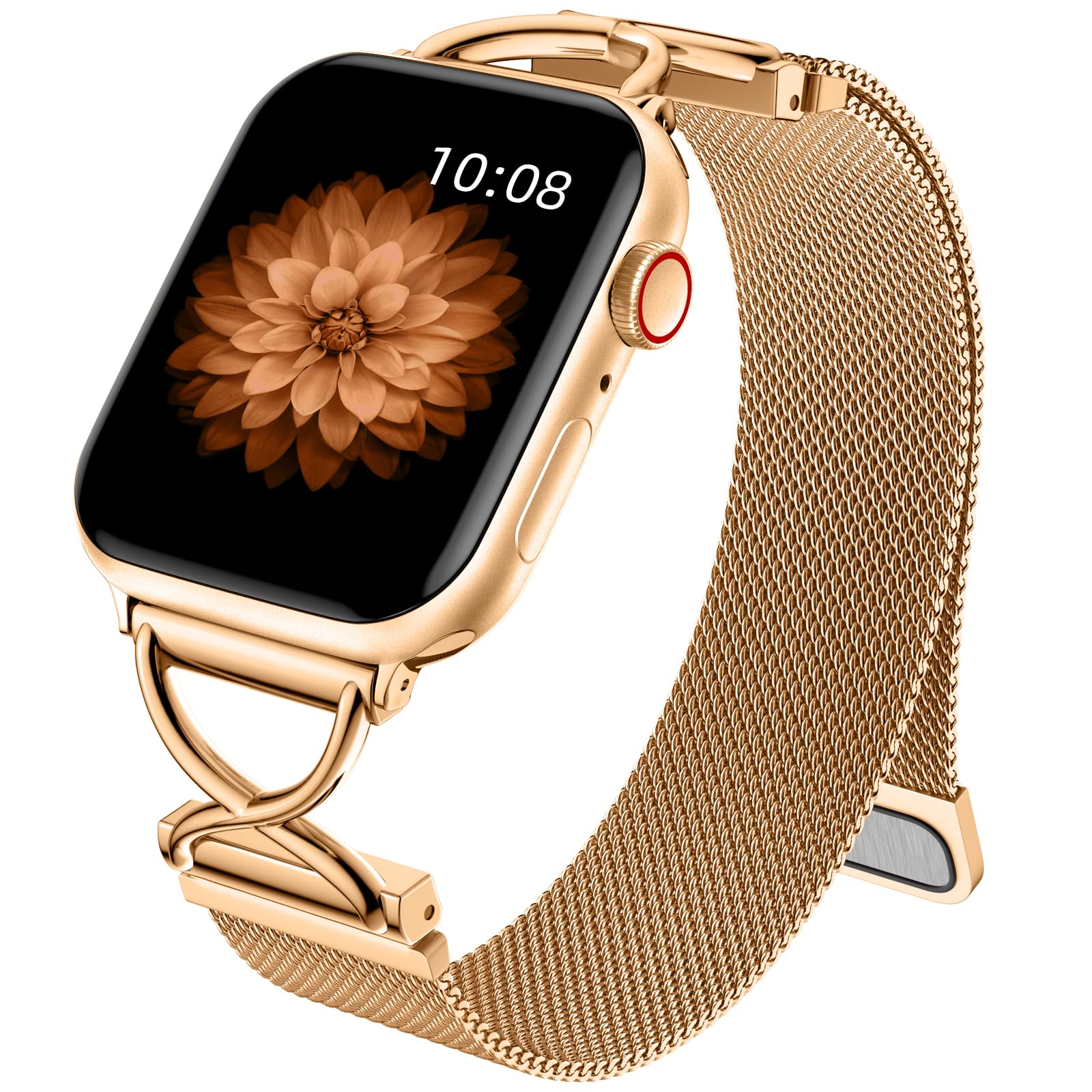 Dirrelo Designed Bands For Apple Watch Band 40Mm 41Mm 38Mm 42Mm 44Mm 45Mm 49Mm Women, Magnetic Metal X Shape Clasp Replacement M