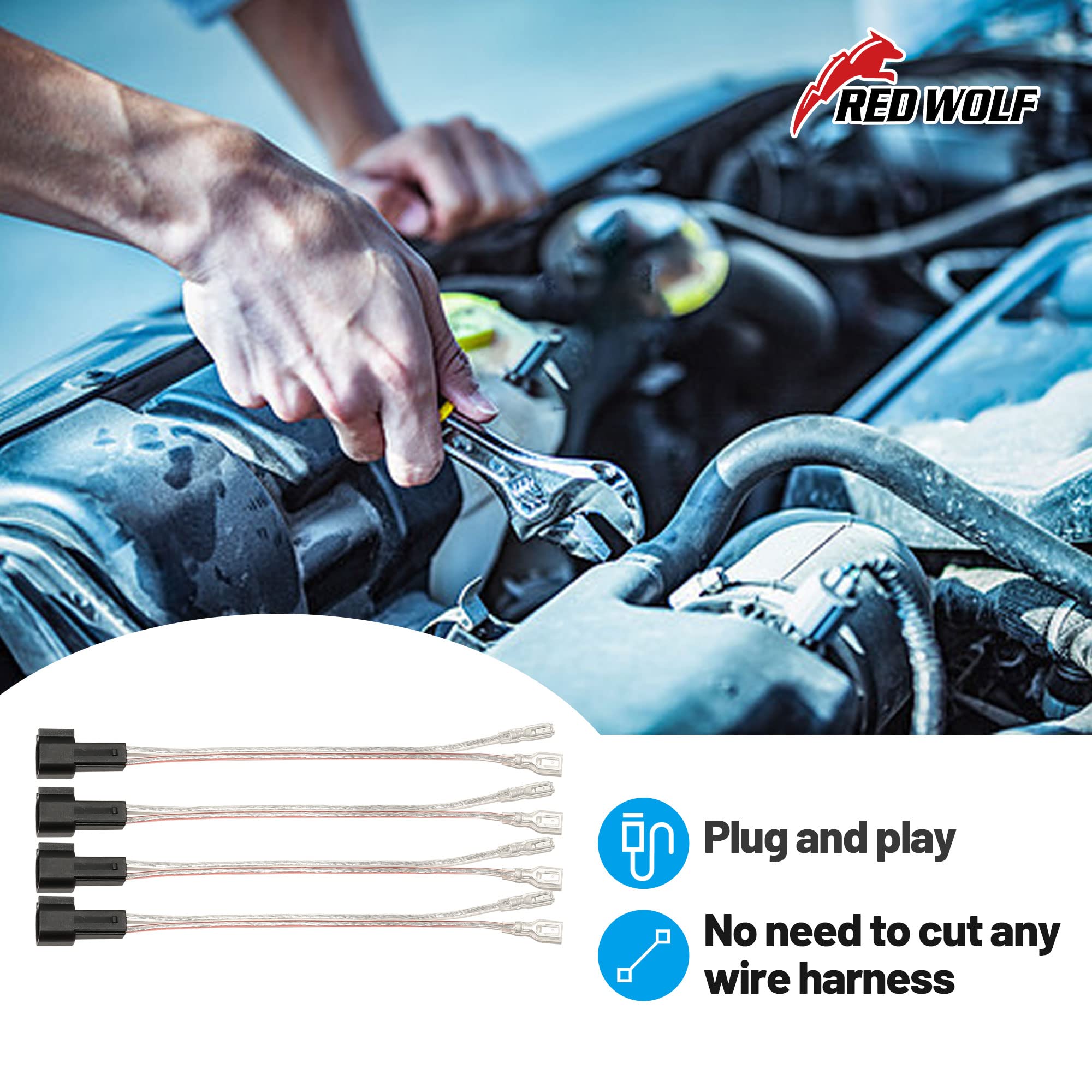 Red Wolf Car Speaker Wiring Harness Connector Compatible With 2015 2022 Gmc Sierra Chevrolet Silverado Buick Enclave Cadillac Es