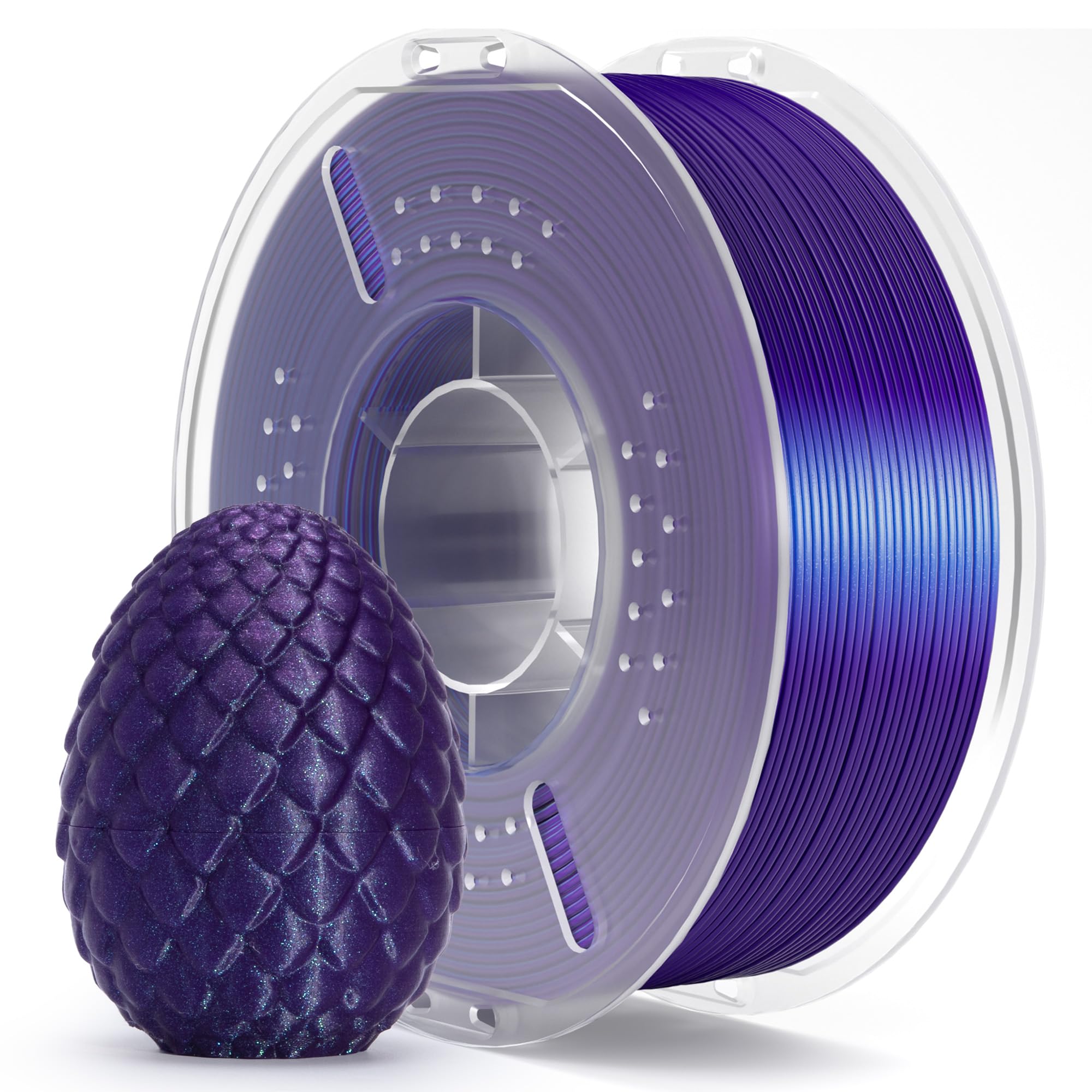 Elegoo Pla Filament 1.75Mm Galaxy Purple 1Kg, Shiny 3D Printer Filament Dimensional Accuracy +/  0.02Mm, 1Kg Spool(2.2Lbs) 3D Pr