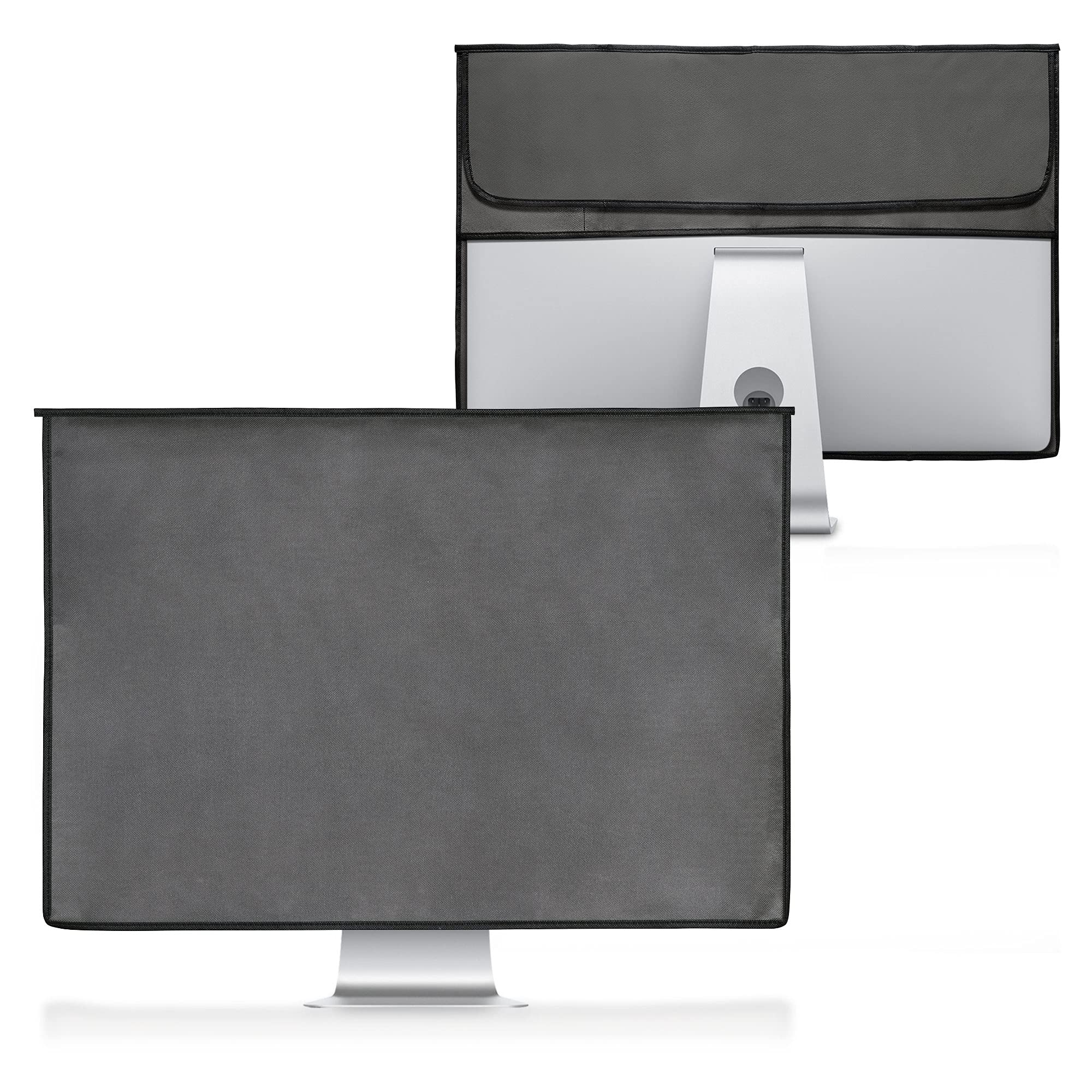 Kwmobile Cover Compatible With 24 26'' Monitor   3 In 1 Case With Storage For Mouse, Keyboard   Dark Grey