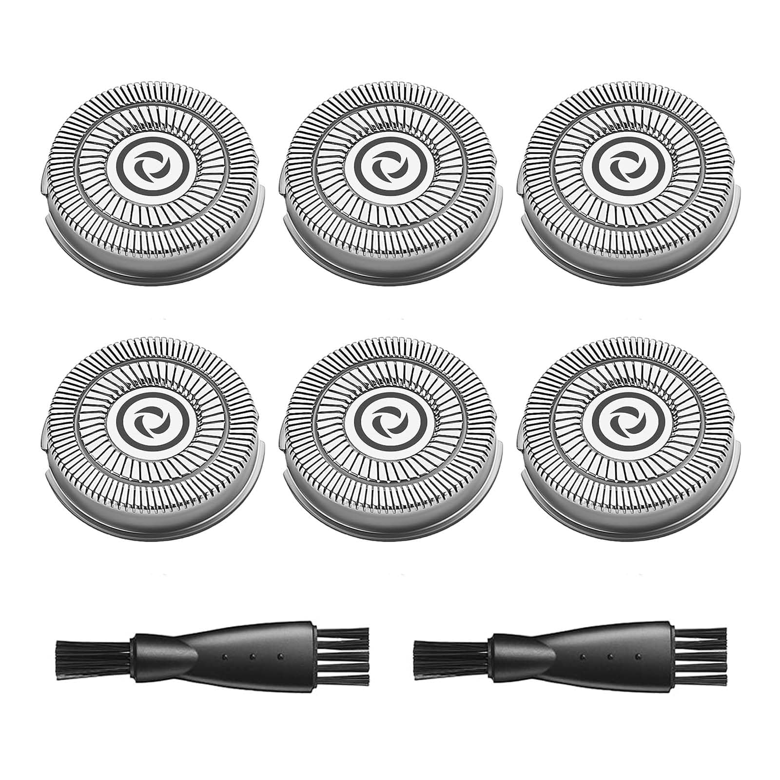 6 Pack Electric Razor Replacement Blades For Pritech Electric Shaver Rsm 1505 Replacement Heads, 2 Cleaning Brush