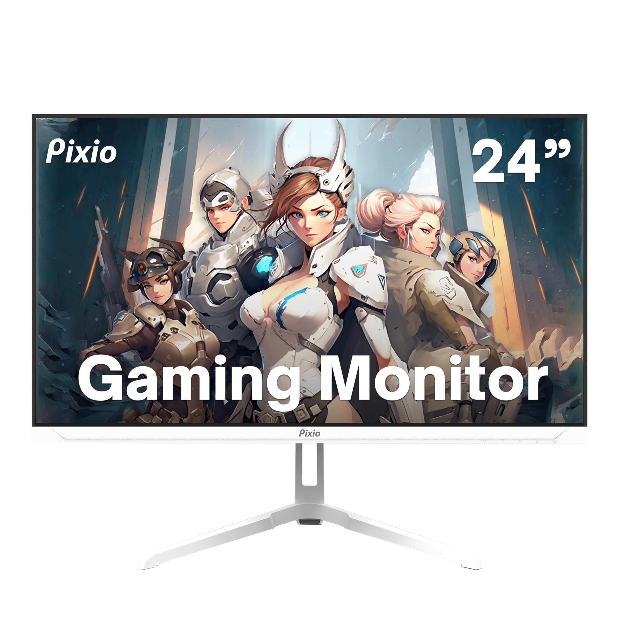 Pixio Px248 Wave White 24 Inch 200Hz Refresh Rate Fhd 1080P Resolution Fast Ips Panel 1Ms Gtg Response Time White Gaming Monitor