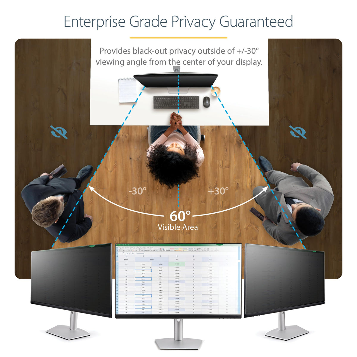 StarTech.com Monitor Privacy Screen for 20 PC Display - Computer Screen ...