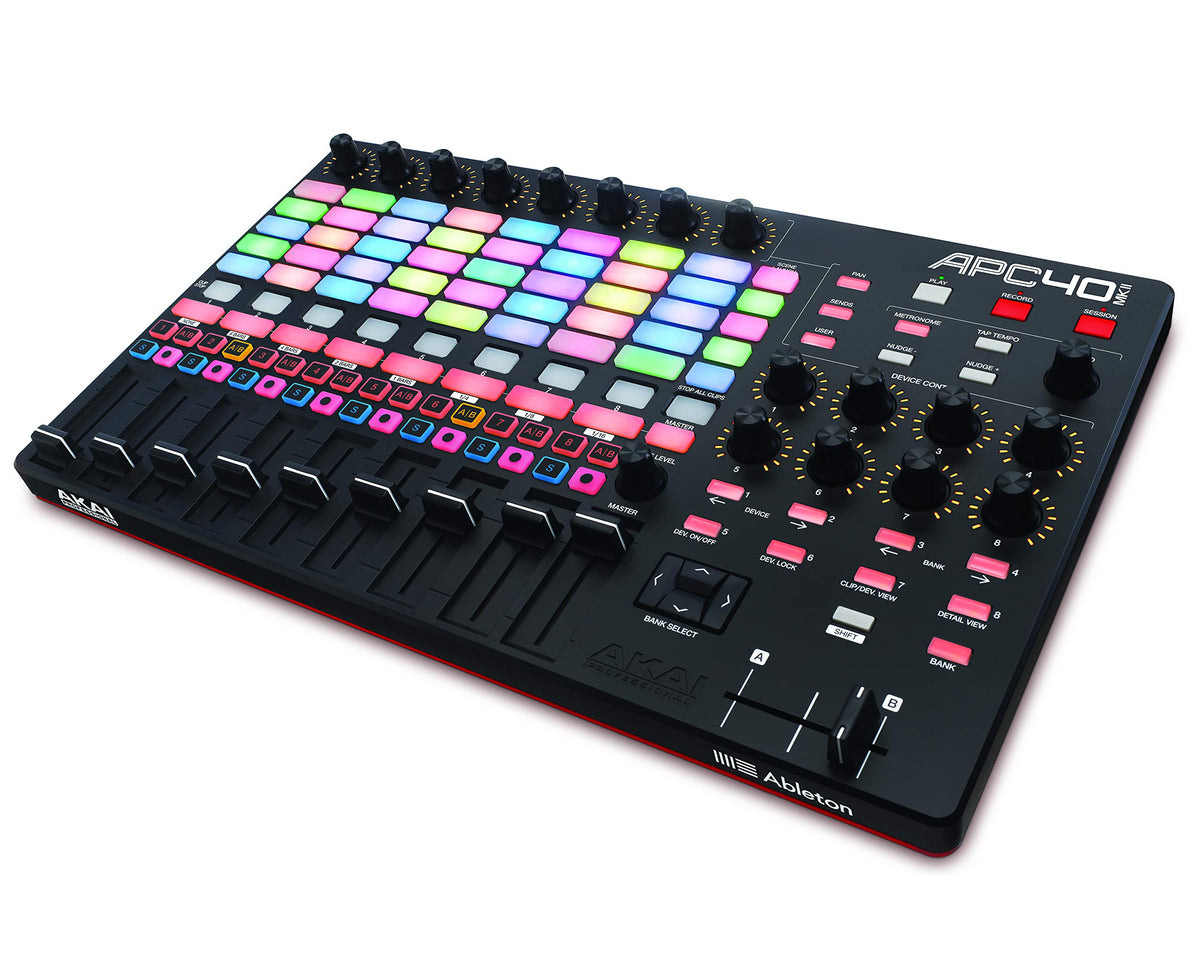 Akai Professional Apc40Mkii   Usb Midi Controller For Mac / Pc With Clip Launch Matrix, Knobs & Faders, And Pro Software Suite I