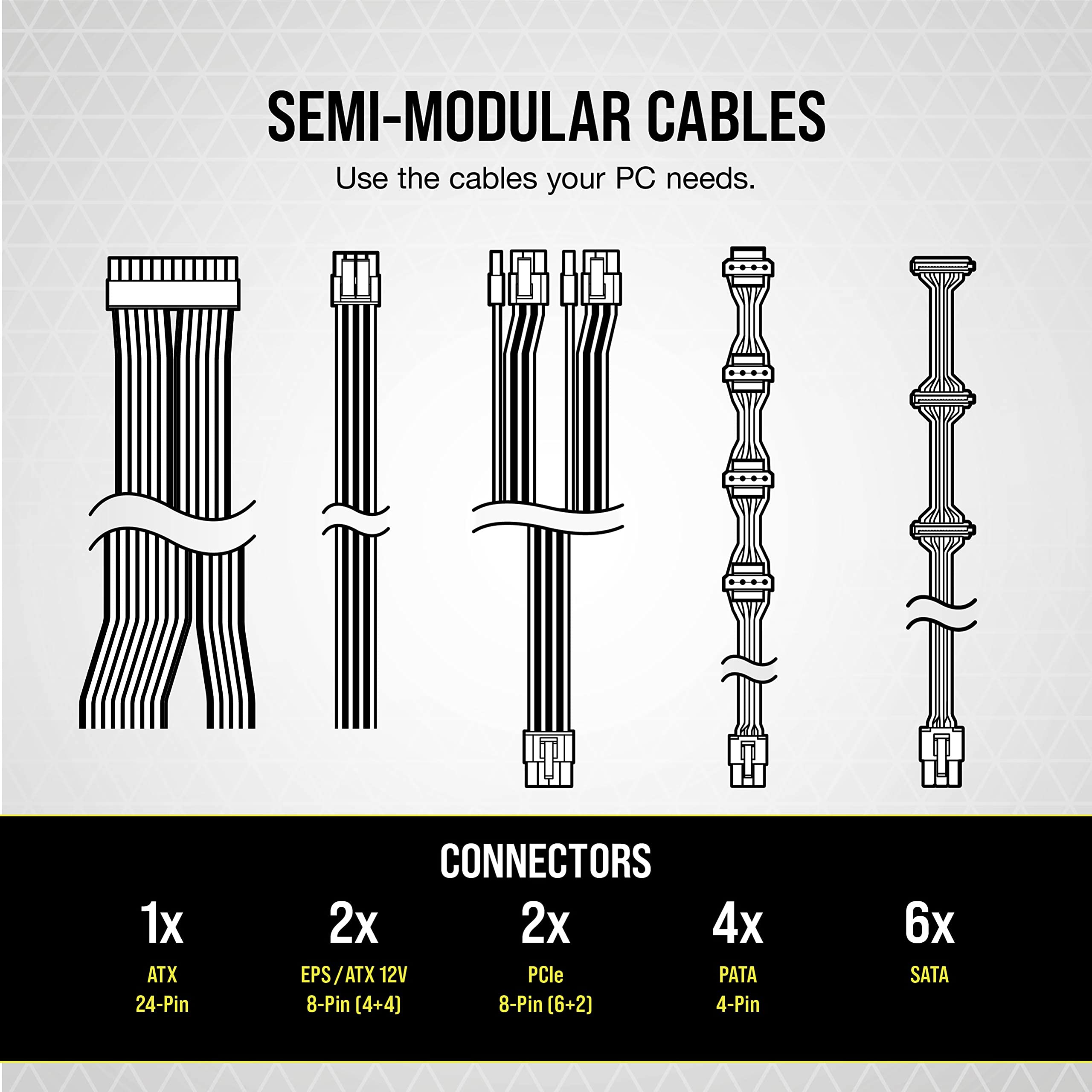 Corsair Cx750M 80 Plus Bronze Semi-Modular Low-Noise Atx 750 Watt Power Supply - Na - Black