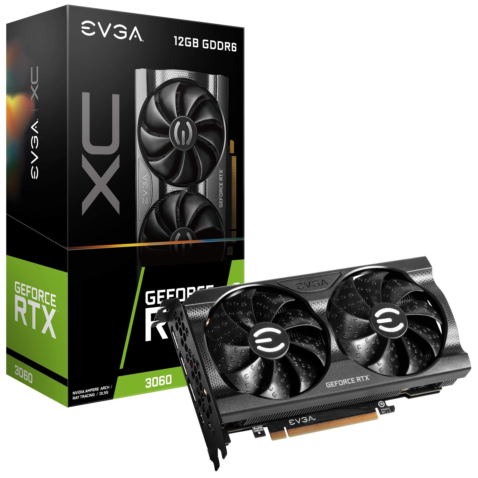 Evga Geforce Rtx 3060 Xc Gaming, 12G P5 3657 Kr, 12Gb Gddr6, Dual Fan, Metal Backplate