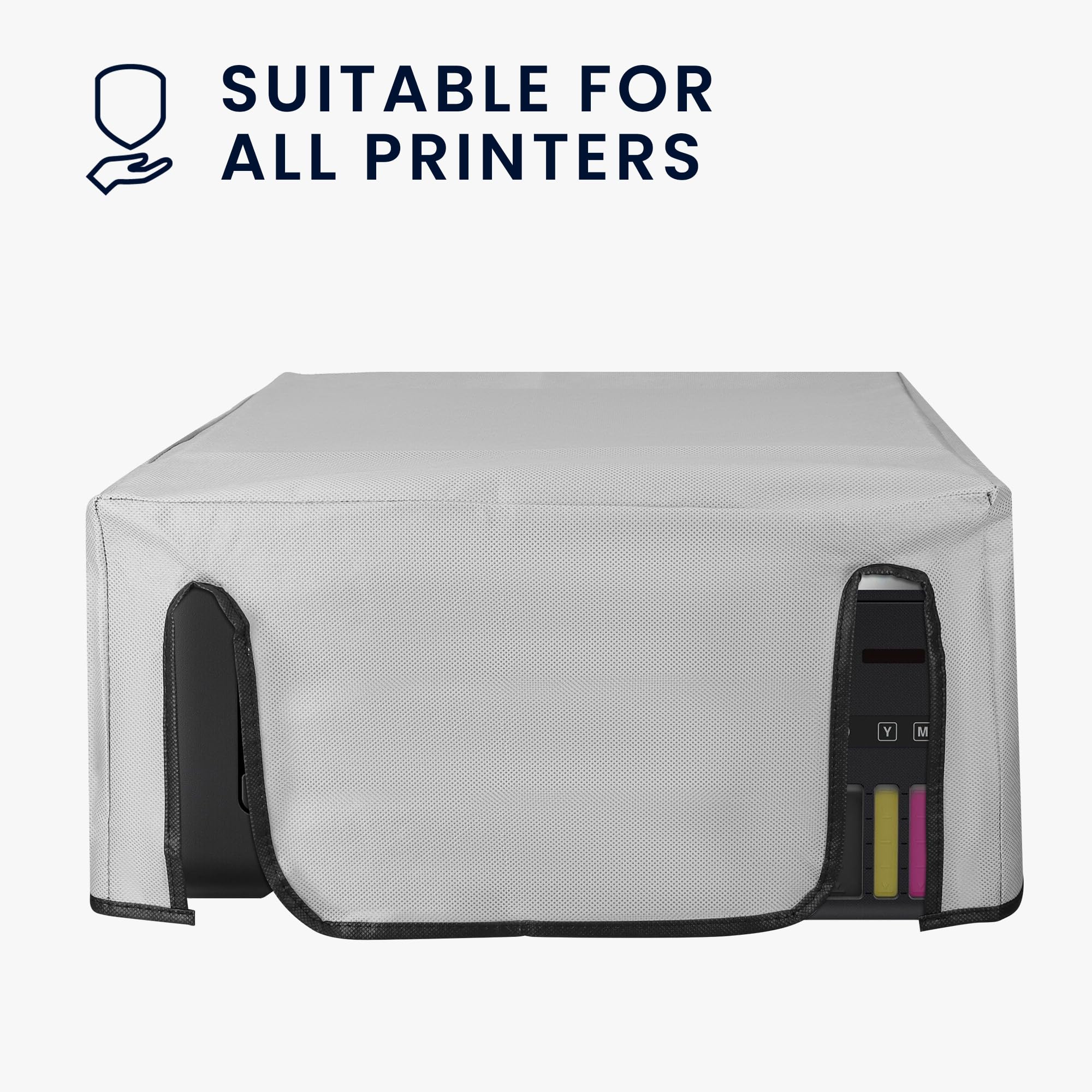 Kwmobile Dust Cover Compatible With Epson Ecotank Et 2850 / Ecotank Et 2856   Printer Case   Fabric Protector Cover   Light Grey