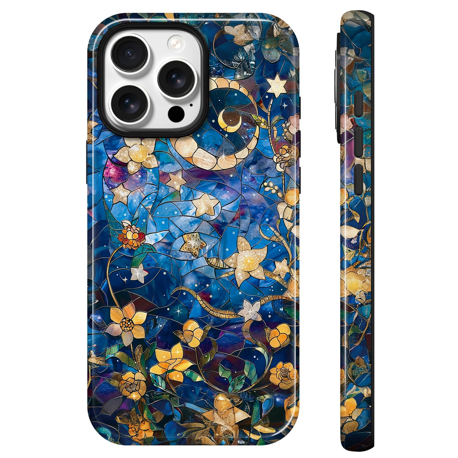 Lumen for iPhone 15 Pro Max Case, Compatible with Magsafe, Hard Shell Cover with Camera Protection for Women Girls - Mosaic Glas