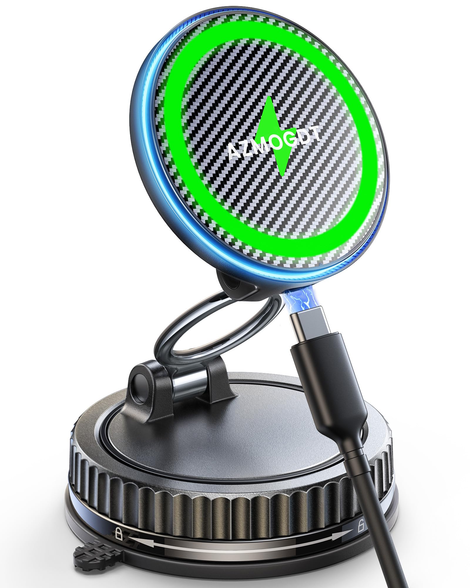15W MagSafe Car Mount Charger, Vacuum Magnetic Phone Holders for Your Car