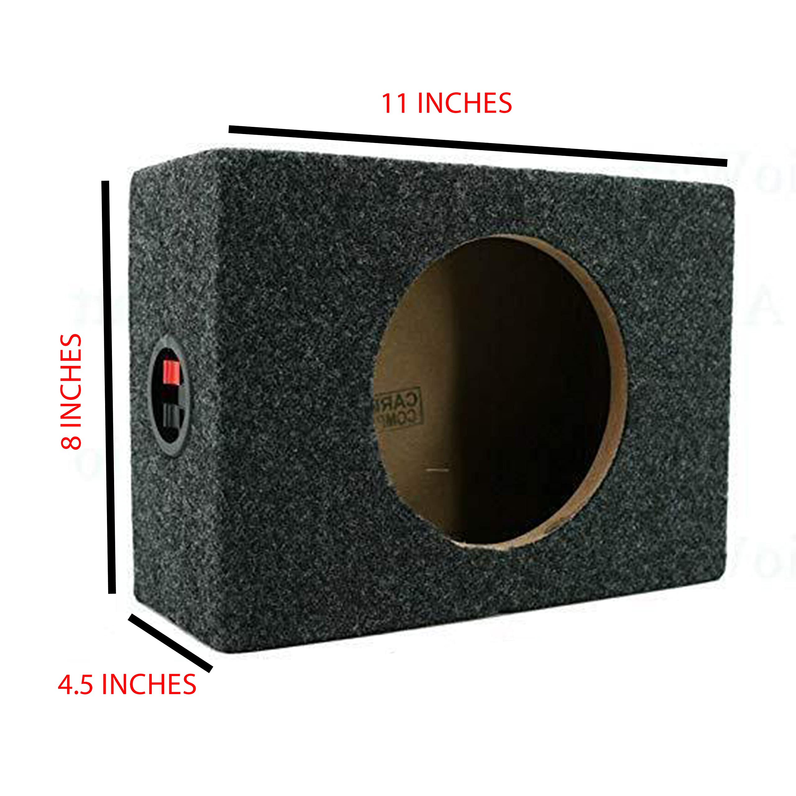 2X Audiotek Ca 65Cb 6.5  Inch Vented Speaker Box Enclosure Carpet Texture Terminal Cup Product For Great Audio Medium Density Fi