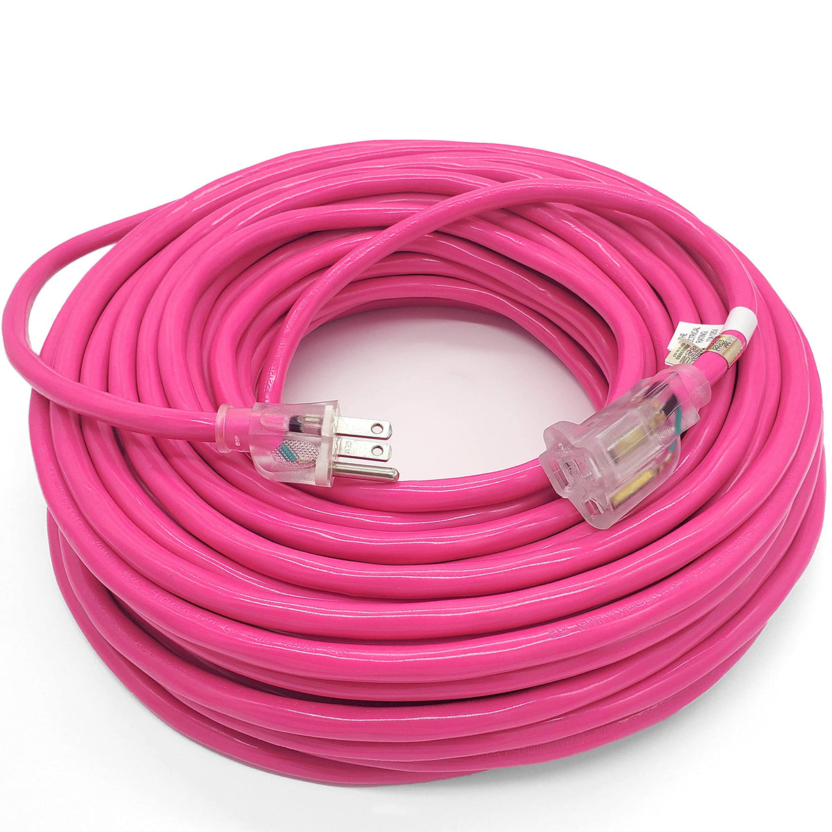 100 Ft   14 Gauge Heavy Duty Extension Cord   Lighted Sjtw   Indoor/Outdoor Extension Cord By Watt'S Wire   100' 14 Gauge Ground