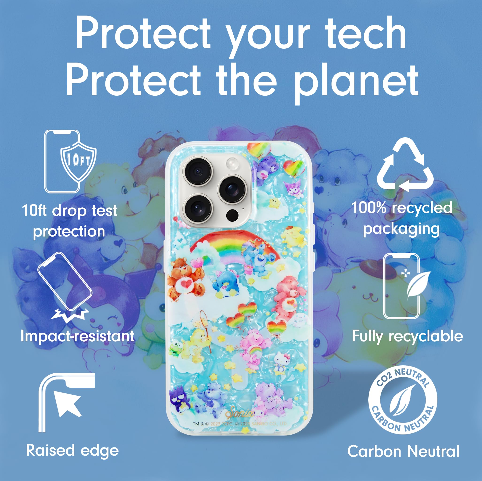 Sonix X Sanrio Case For Iphone 15 Pro | Compatible With Magsafe | 10Ft Drop Tested | Hello Kitty + Care Bears