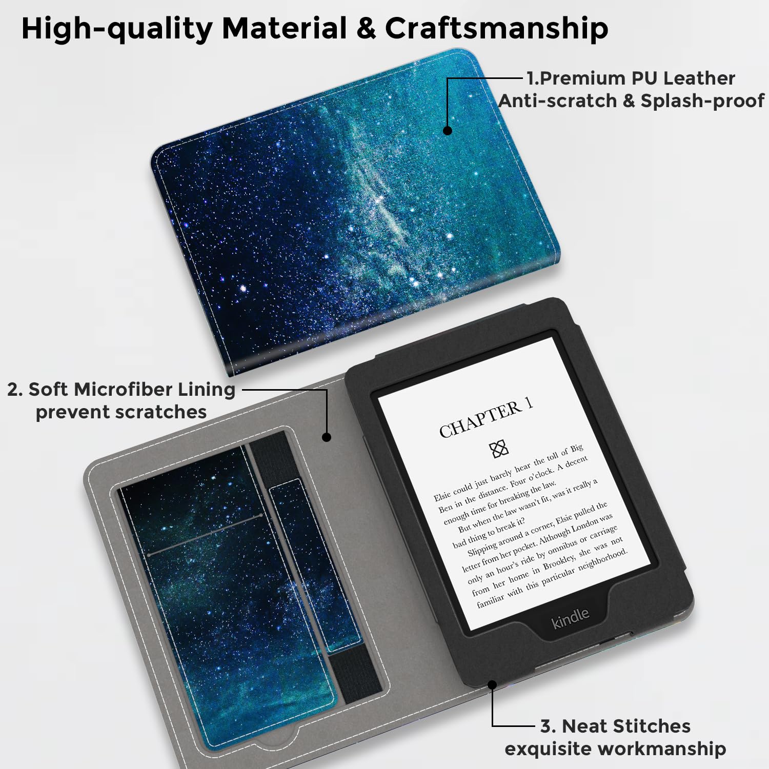 Vori Stand Case For Kindle Paperwhite (11Th Generation 2021) And Kindle Paperwhite Signature Edition, Pu Leather Case Smart Prot