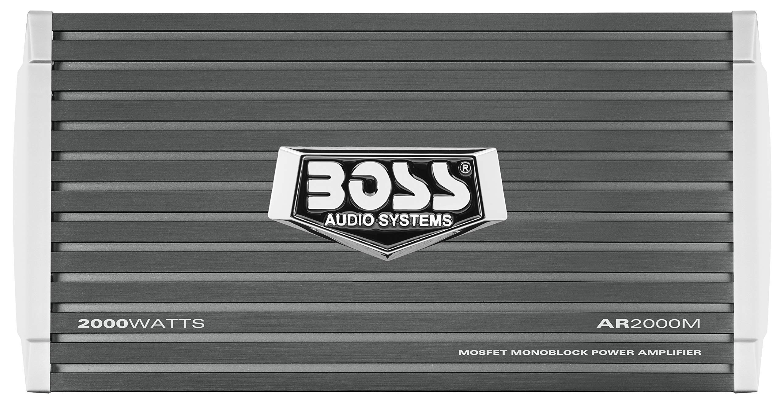 BOSS Audio Systems AR2000M Monoblock Car Amplifier - 2000 High Output, High/Low Level Inputs, Low-Pass Crossover, Hook Up to Sub