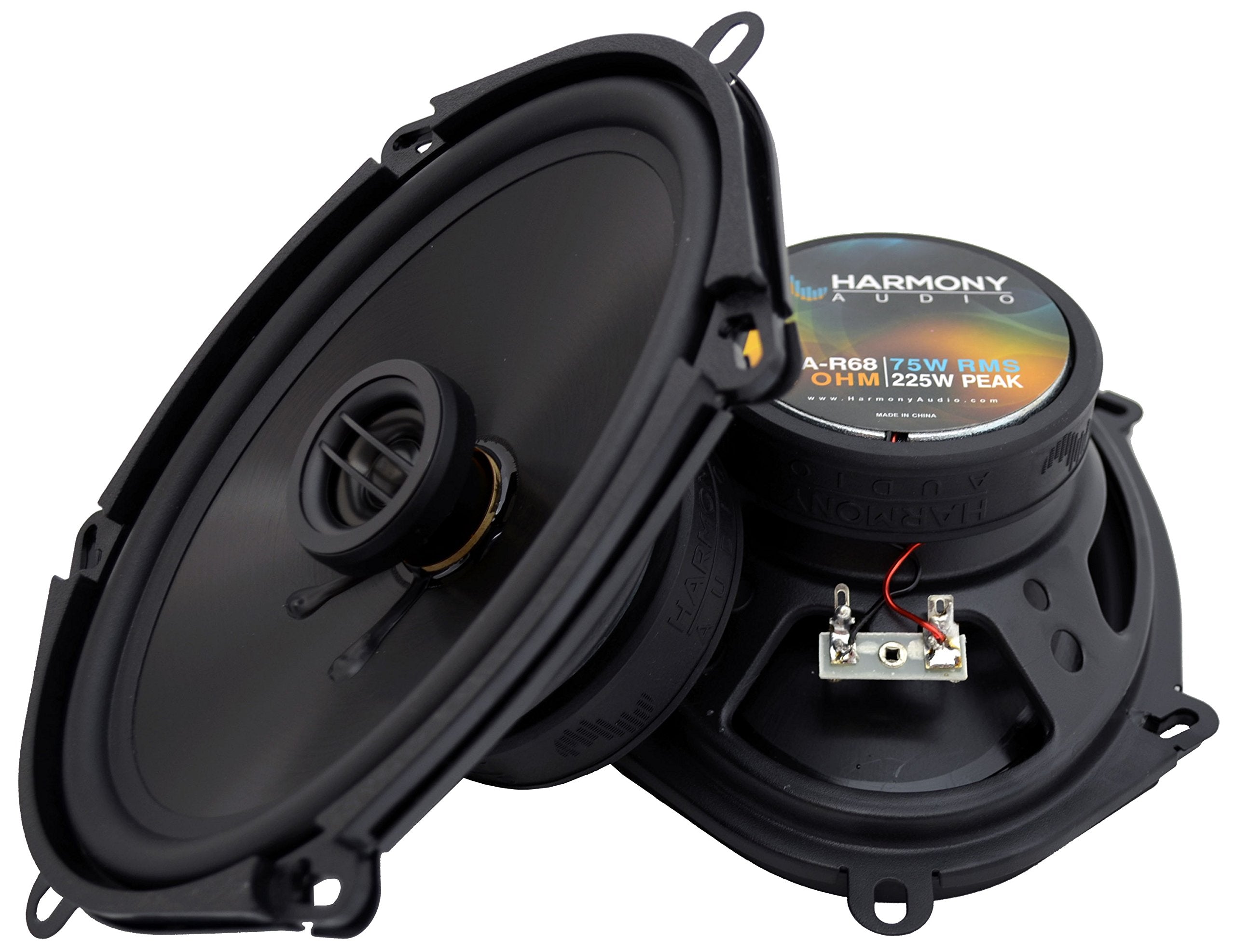 Harmony Audio  R68 Compatible With Ford F 250/350/450/550/650/750 1999 2004 Car Stereo Rhythm Series 5X7 6X8 Replacement 225W Speakers And Ha 725600 Speaker Replacement Harnesss